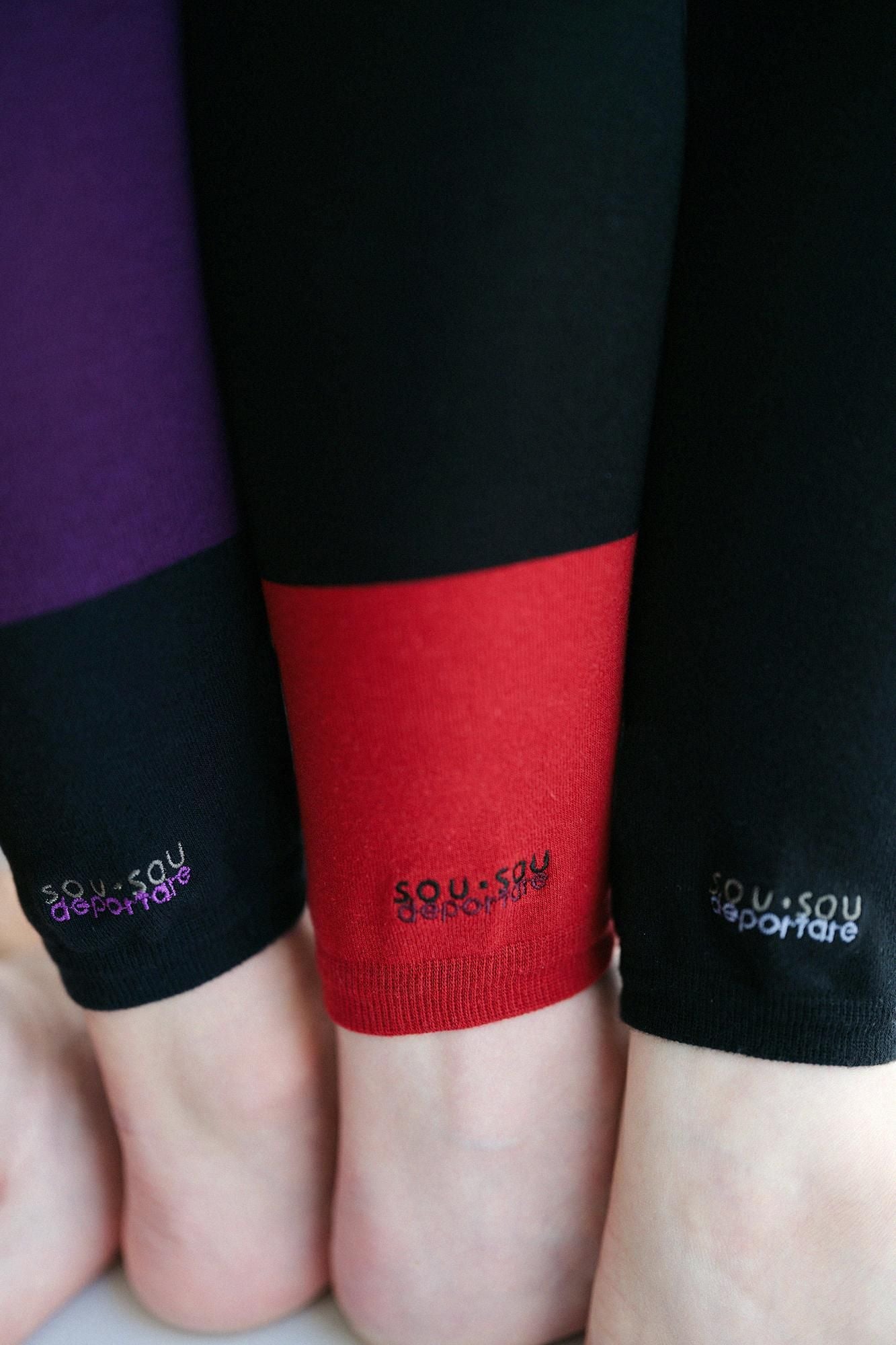 C.C Deportare 레깅스 발목/검은 색 x 루비