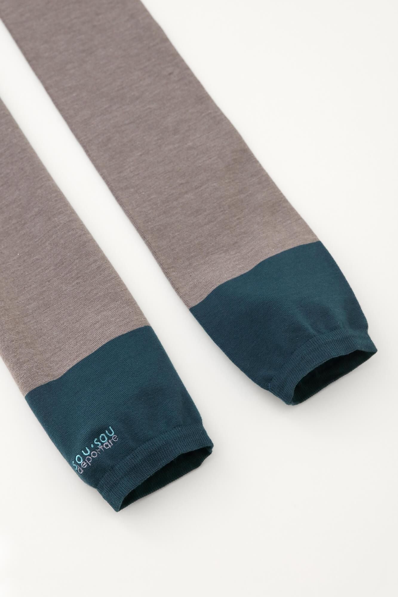 C.C deportare 內搭褲・腳踝長度/石灰色×深海軍藍