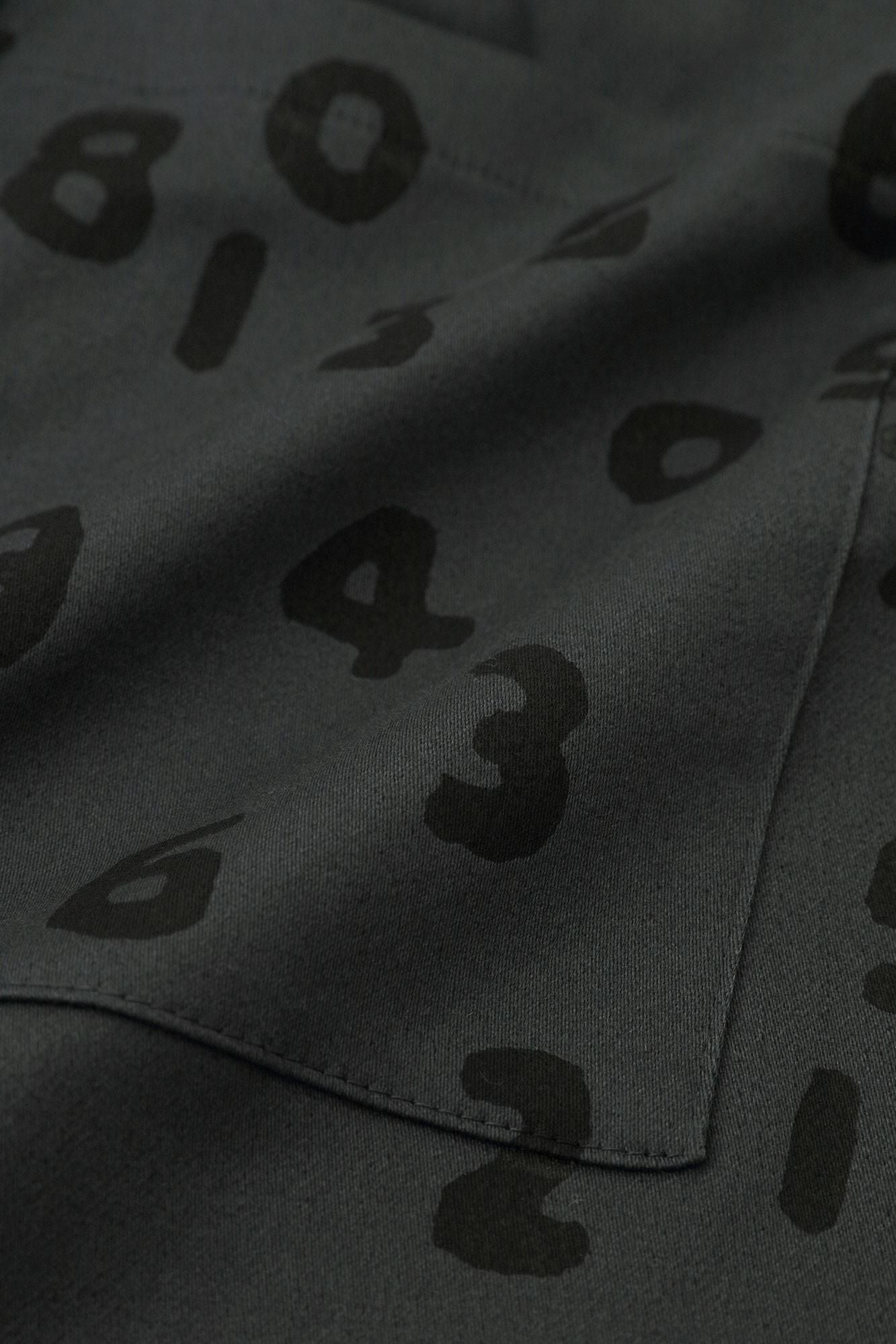 彈性緞面闊腿褲/深灰色