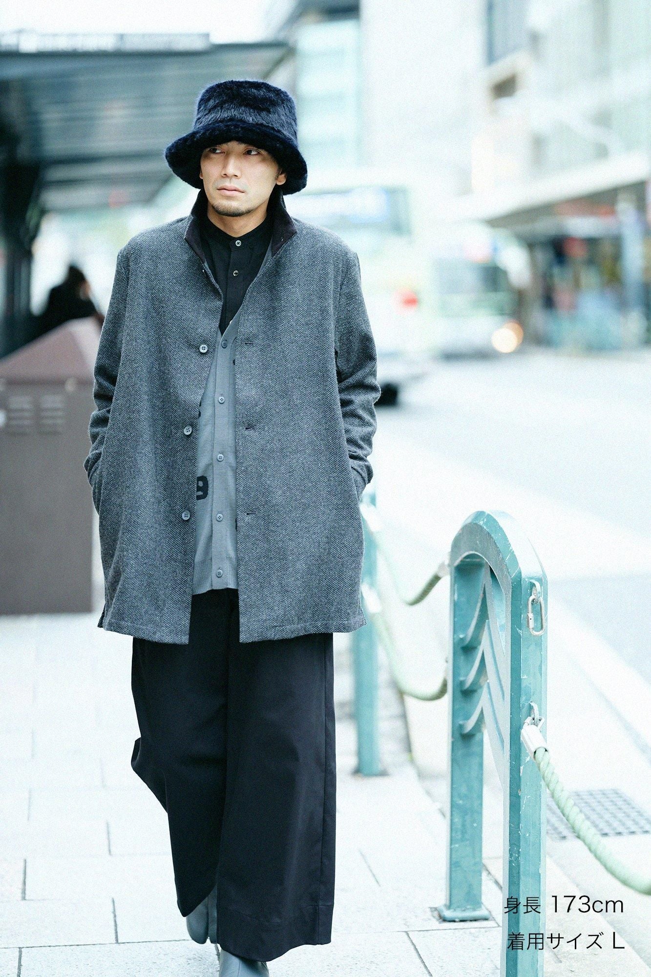 【預購】【net限定】彈性緞面 闊腿褲/黑色(※預計於12月9日左右發貨)