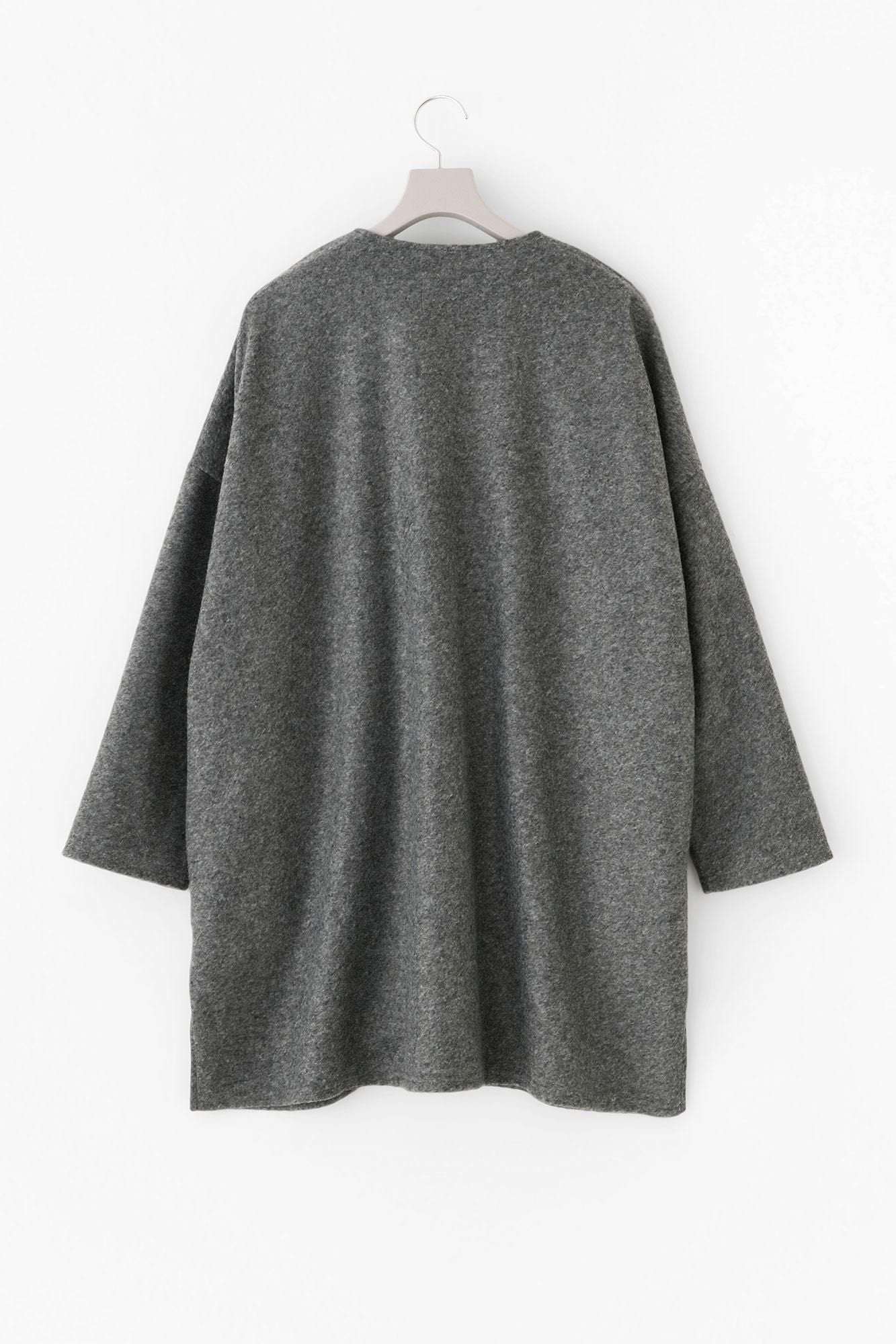 【預購】毛絨針織 V領輕型外套/深灰色(※預計於12月9日左右發貨)