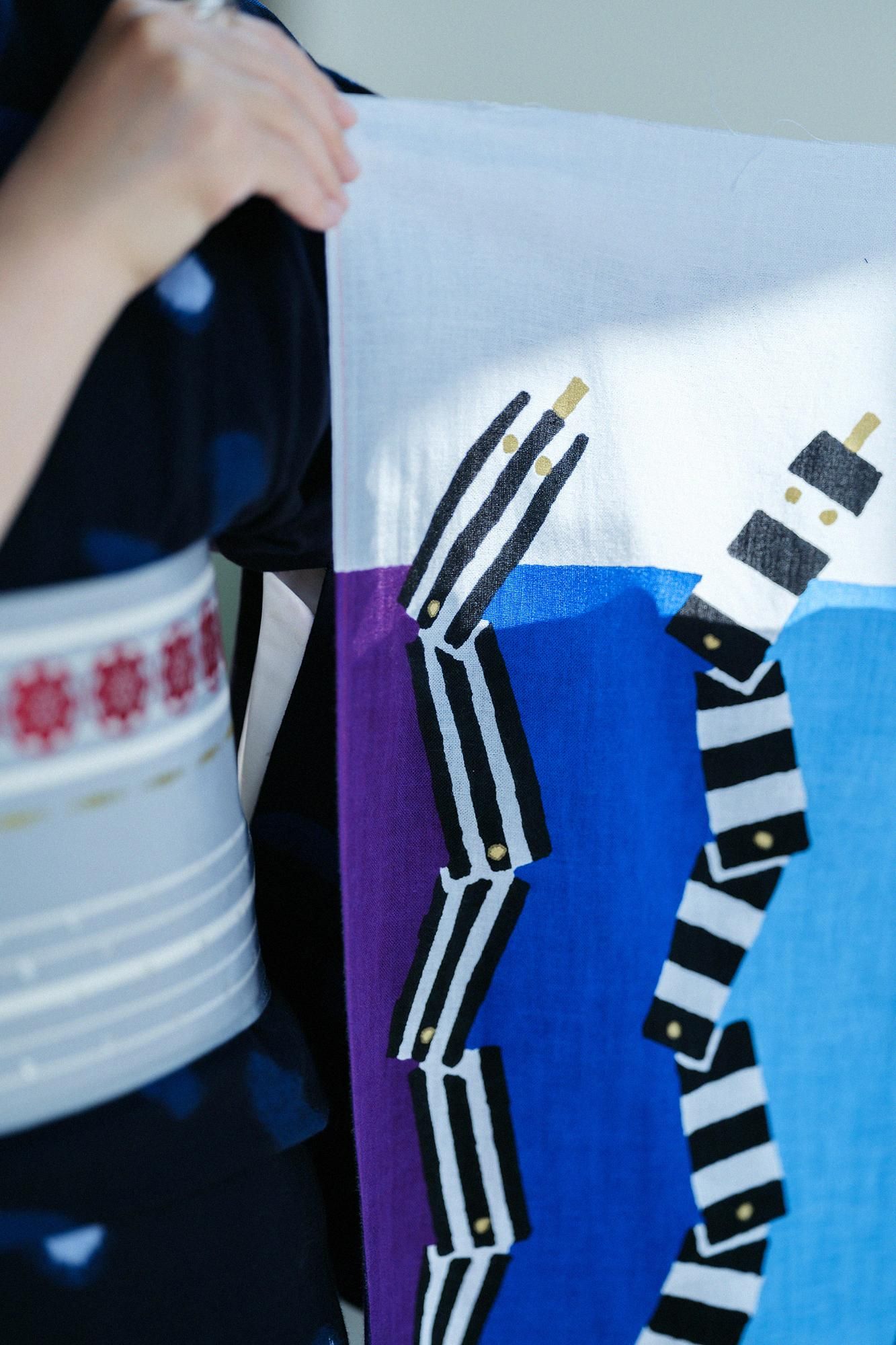 伊勢木綿 textile手ぬぐい/干支 巳(み)令和7年