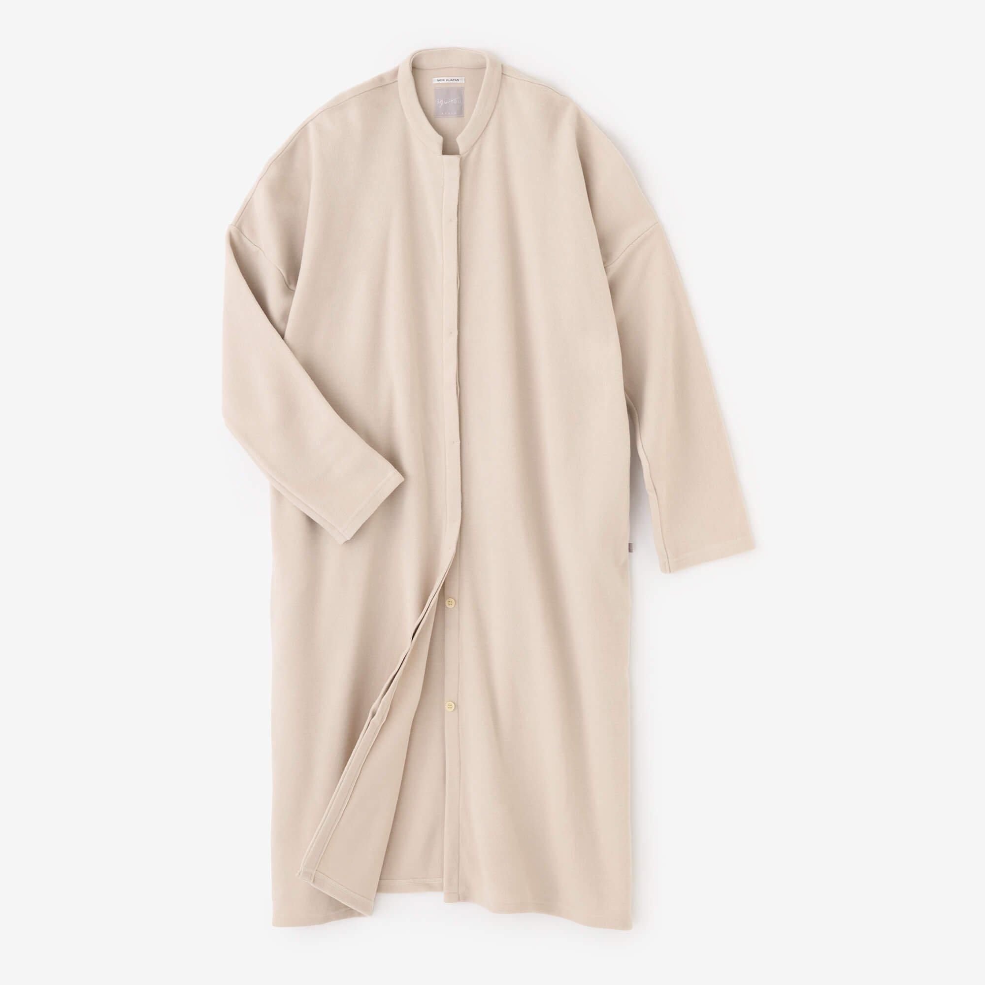 メルトンスムース スタンドカラー ライトコート/灰白色(かいはくしょく)