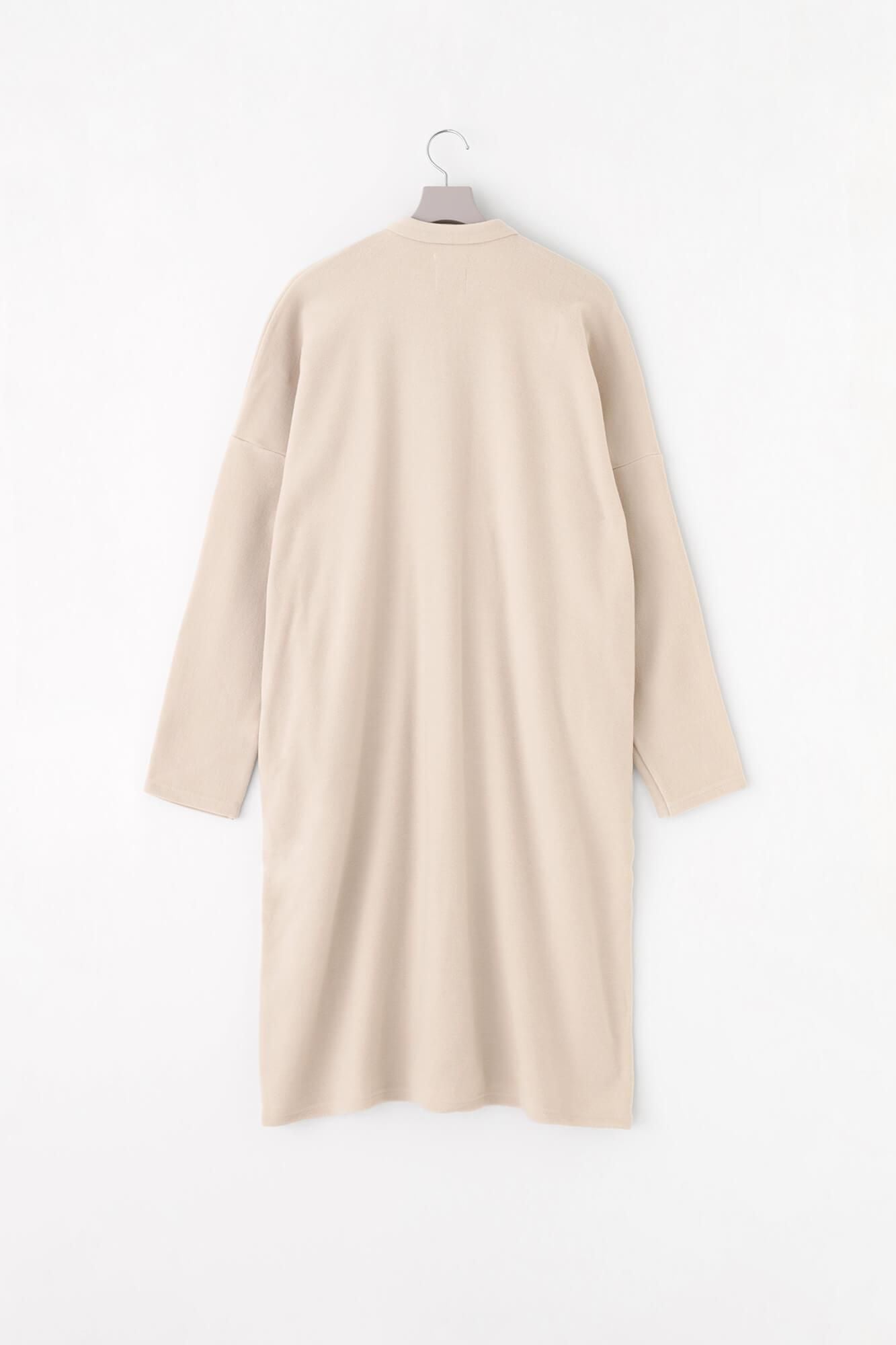 メルトンスムース スタンドカラー ライトコート/灰白色(かいはくしょく)