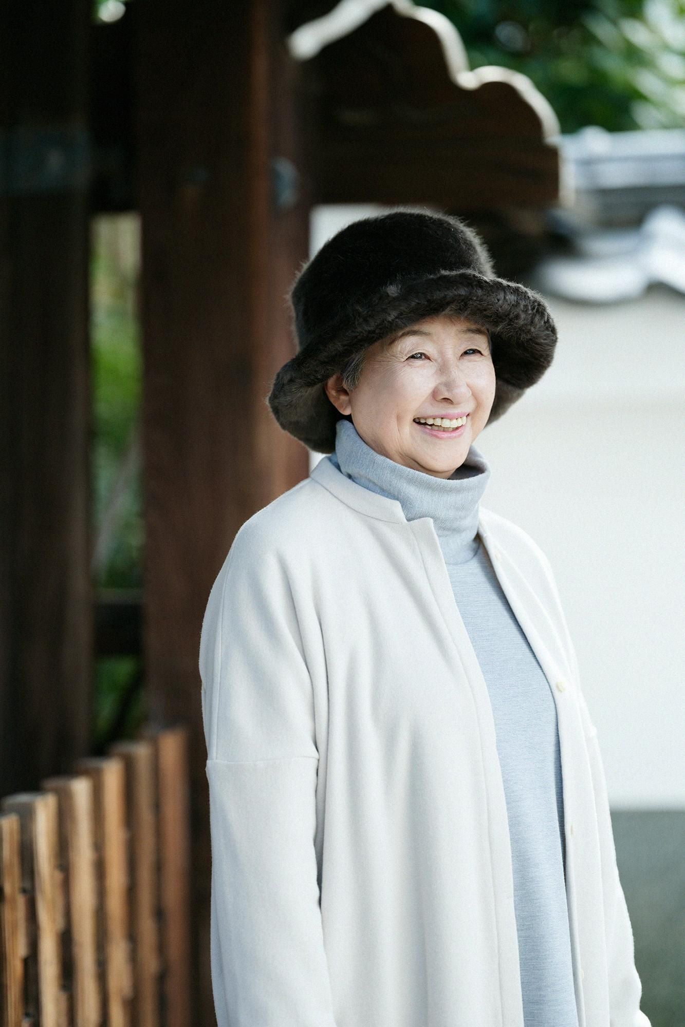 メルトンスムース スタンドカラー ライトコート/灰白色(かいはくしょく)