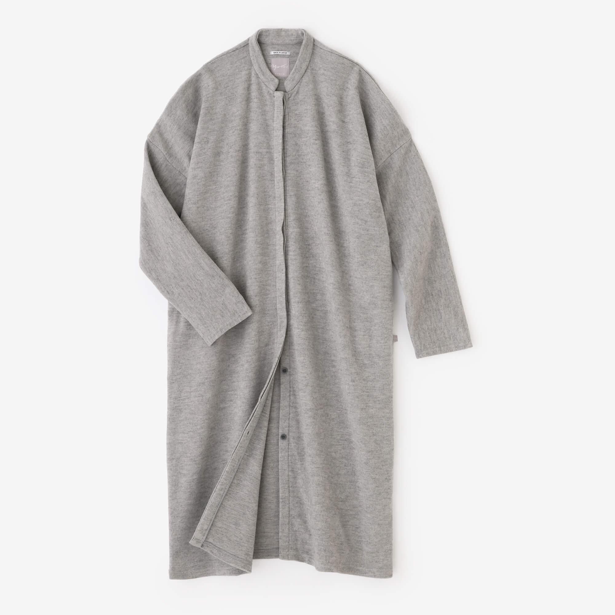 Melton Smoot Stand Collar Light Coat / Mokuhai (Mokuhai)