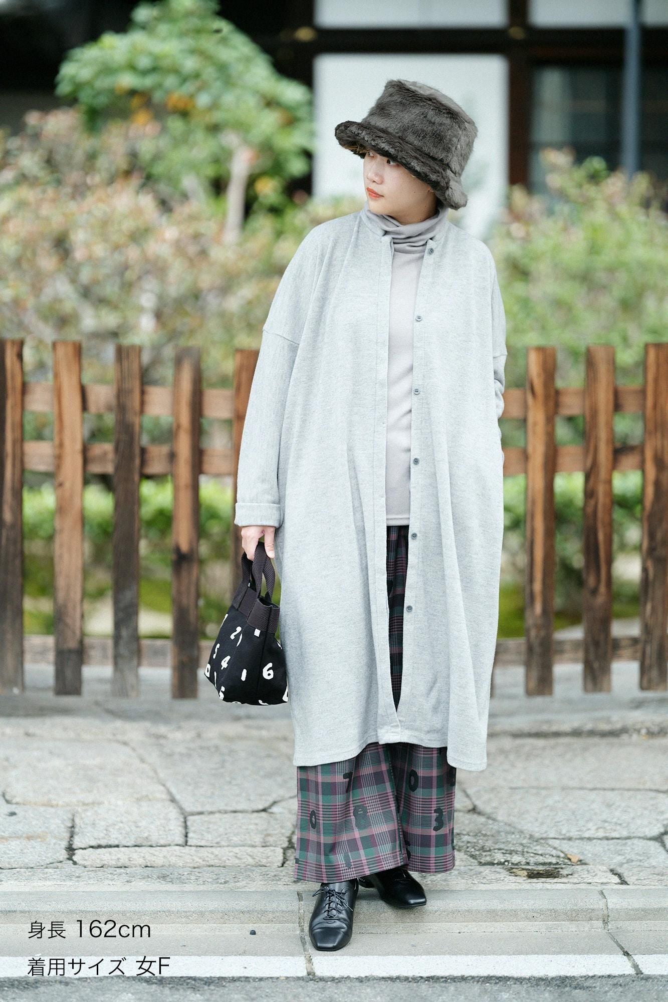 Melton Smoot Stand Collar Light Coat / Mokuhai (Mokuhai)