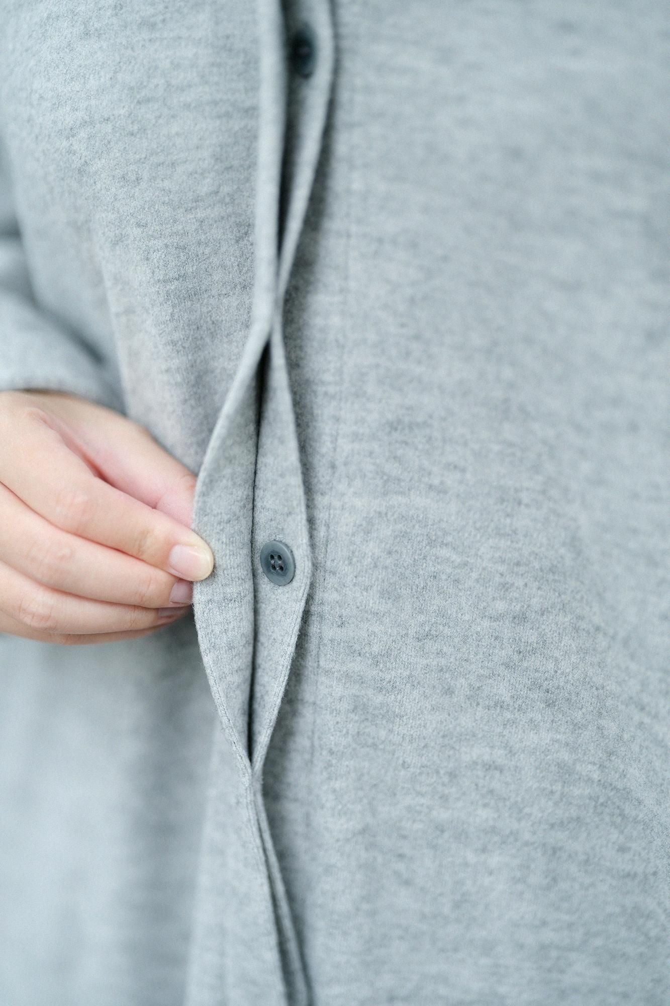 Melton Smoot Stand Collar Light Coat / Mokuhai (Mokuhai)