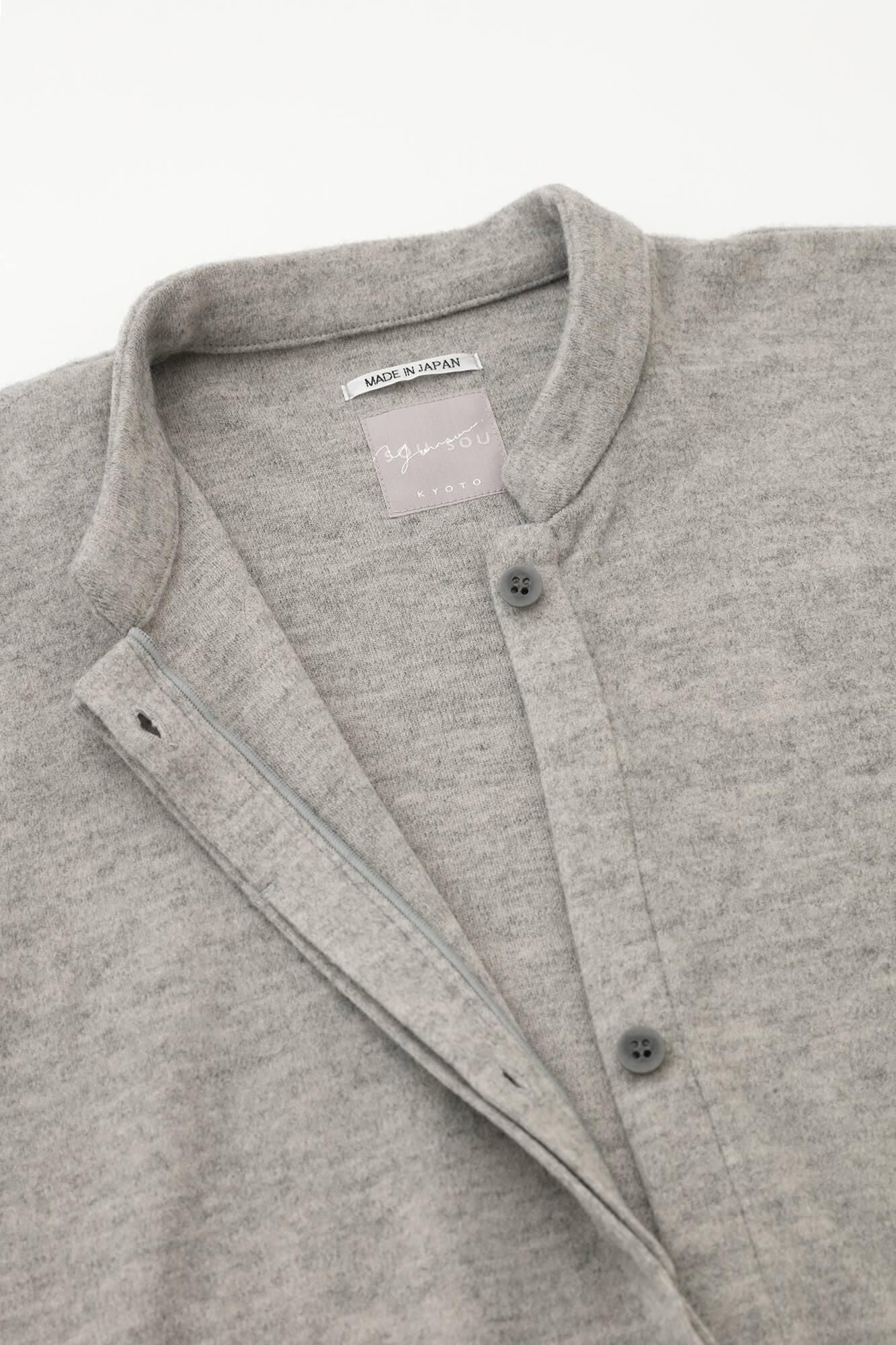 Melton Smoot Stand Collar Light Coat / Mokuhai (Mokuhai)