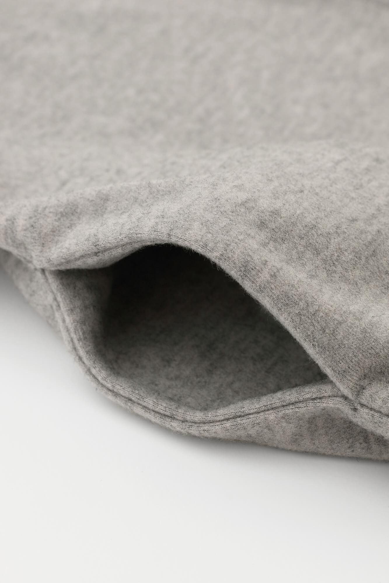 Melton Smoot Stand Collar Light Coat / Mokuhai (Mokuhai)