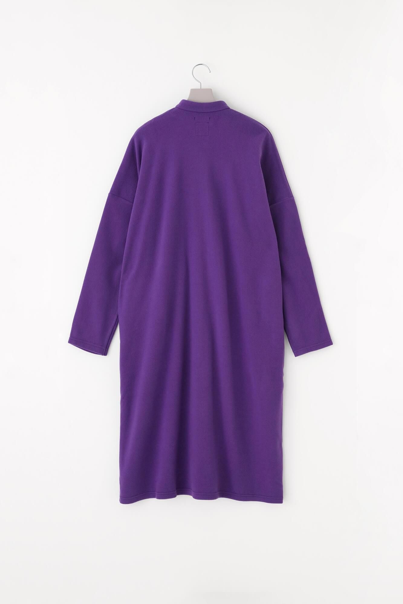 Melton Smoot Stand Collar Light Coat / Edo Purple