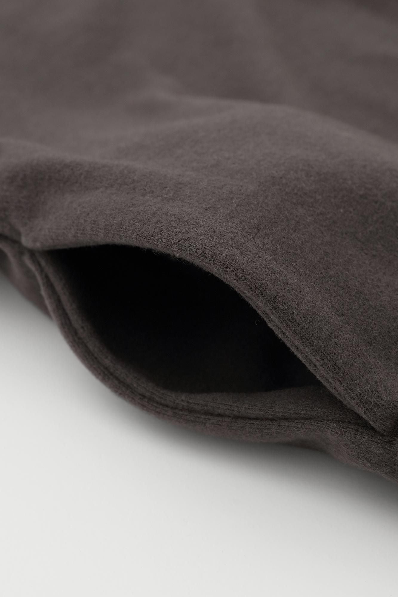 Melton Smoot Stand Collar Light Coat / Soot Color (Rinse)