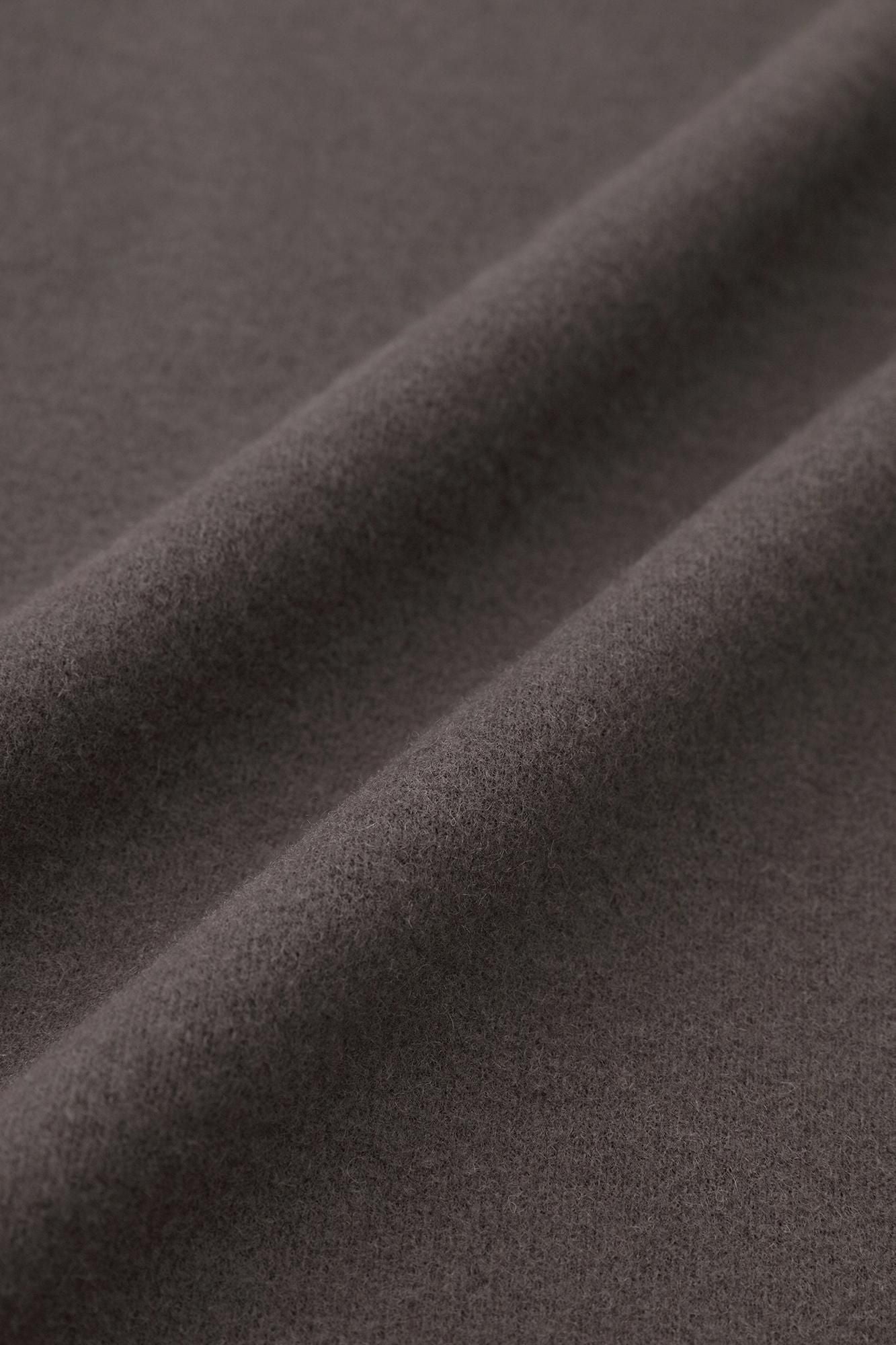 Melton Smoot Stand Collar Light Coat / Soot Color (Rinse)