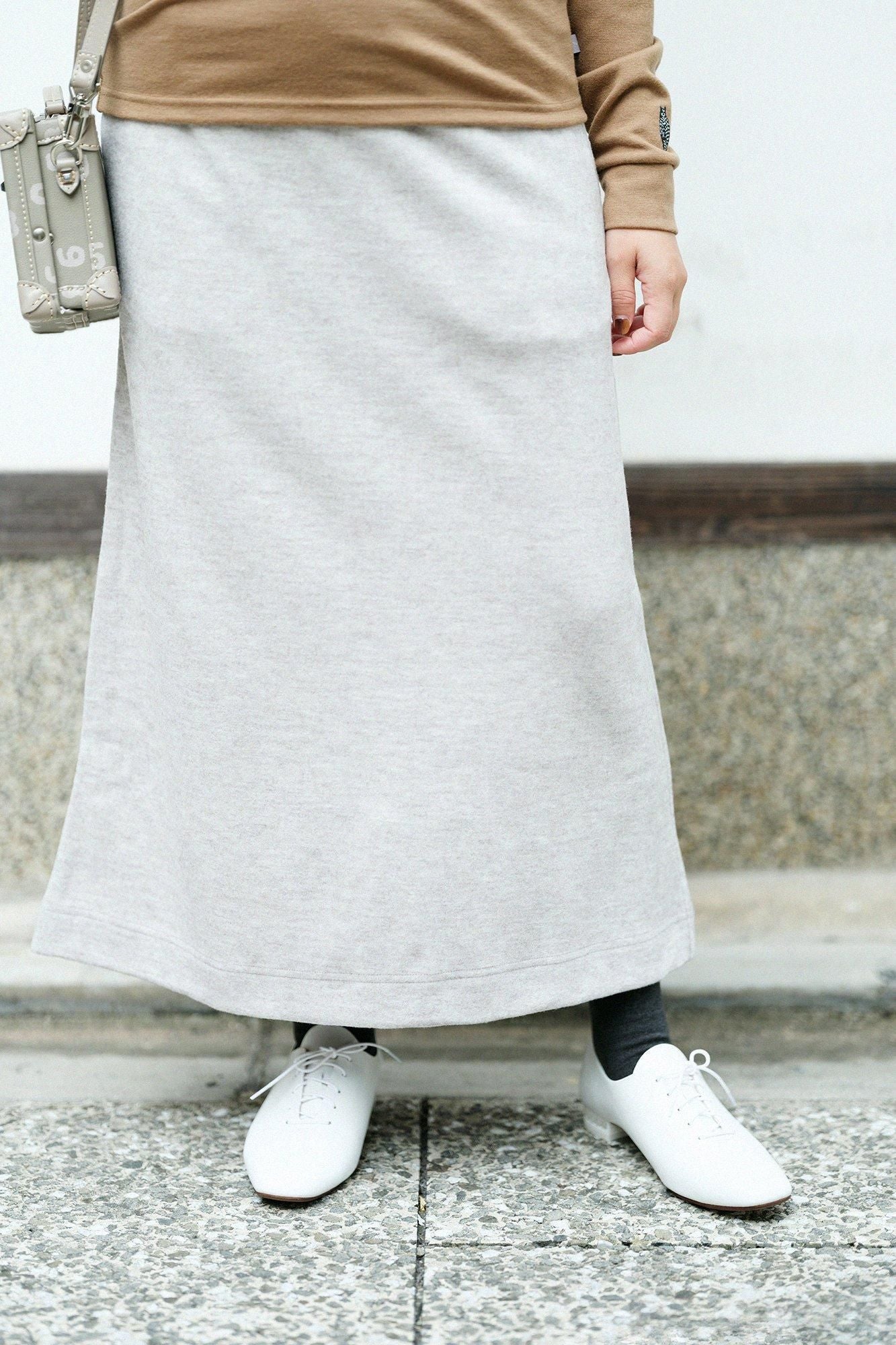 【預購】麥爾登柔滑 長裙/枯野色(※預計於12月9日左右發貨)