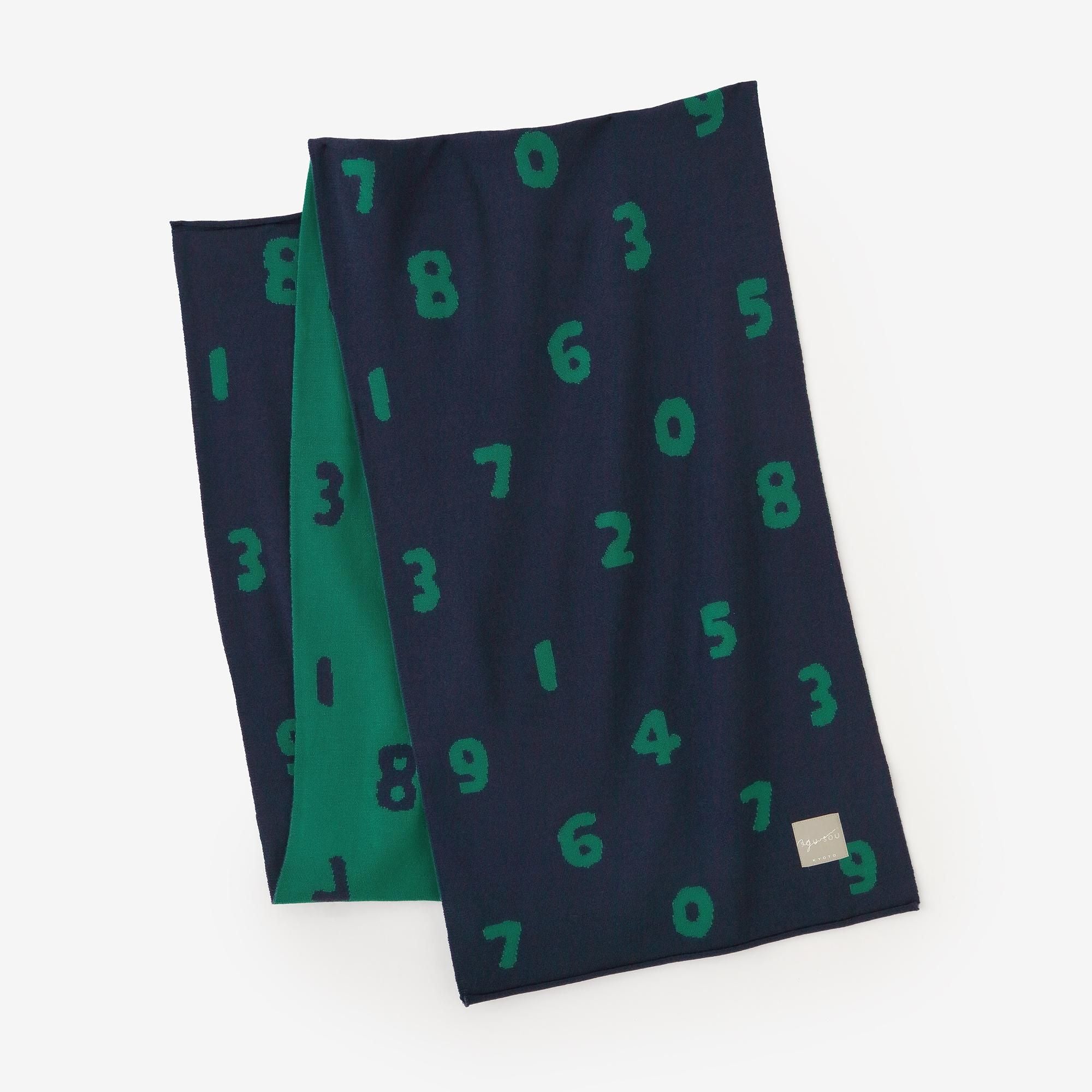 Super 140's Jacquard Muffler / SO-SU-U Dark Blue