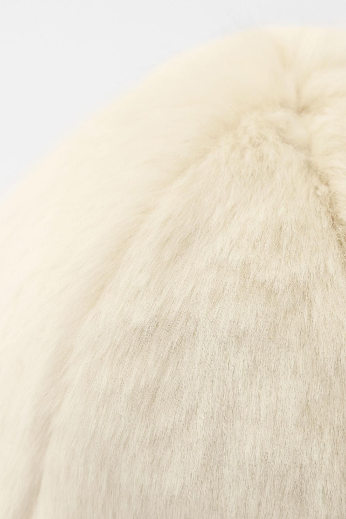 【預購】人造毛皮 鴨舌帽/本白×SO-SU-U十數 昆(※預計於12月9日左右發貨)