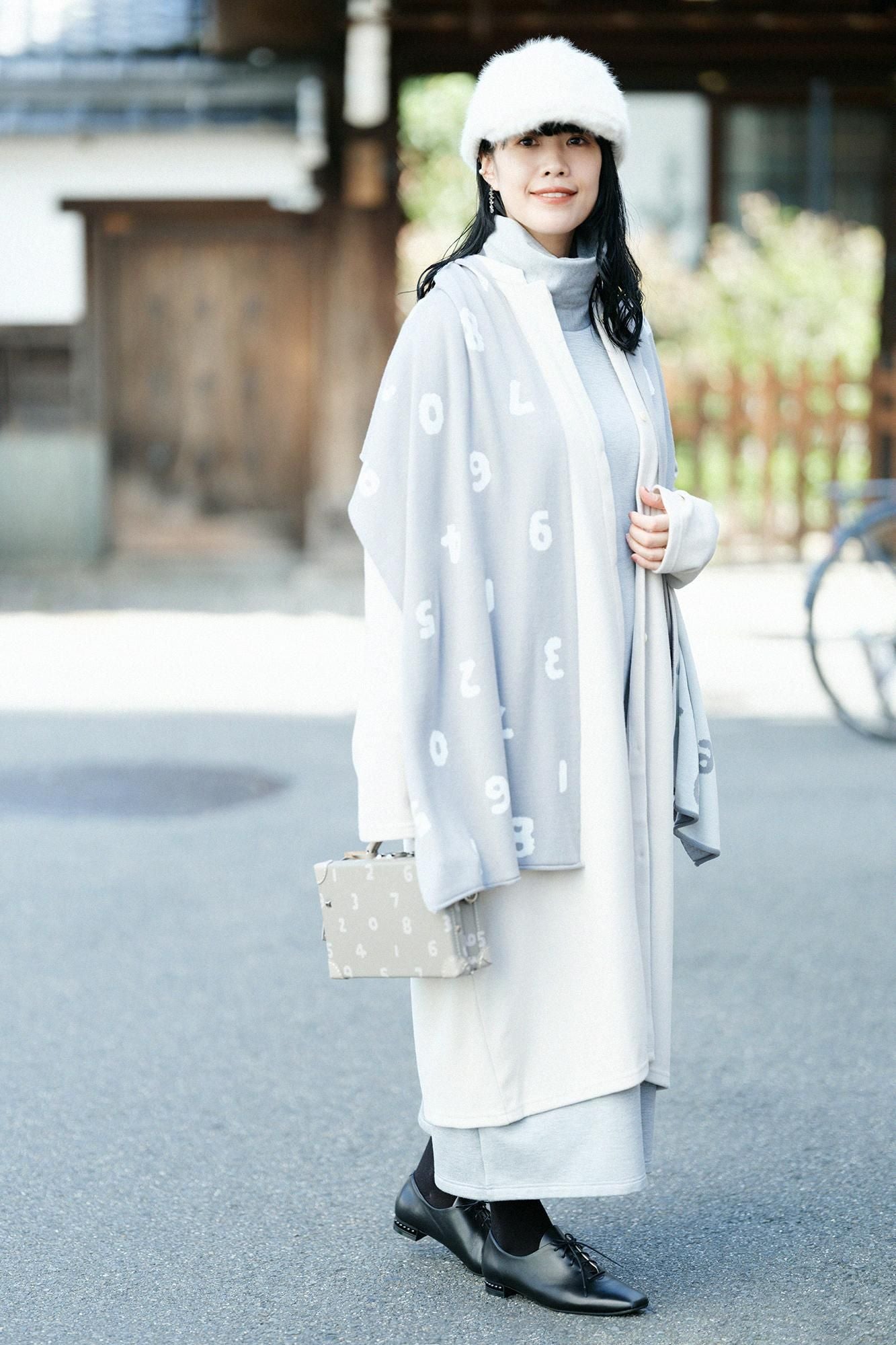 【預購】人造毛皮 鴨舌帽/本白×SO-SU-U十數 昆(※預計於12月9日左右發貨)