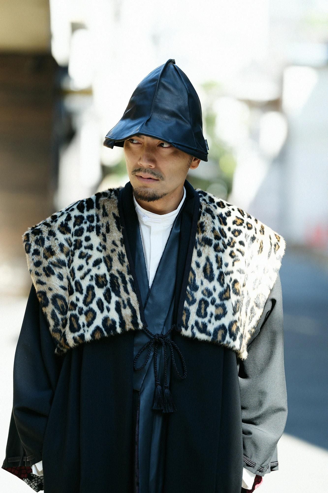 毛皮 短尺背心/豹紋