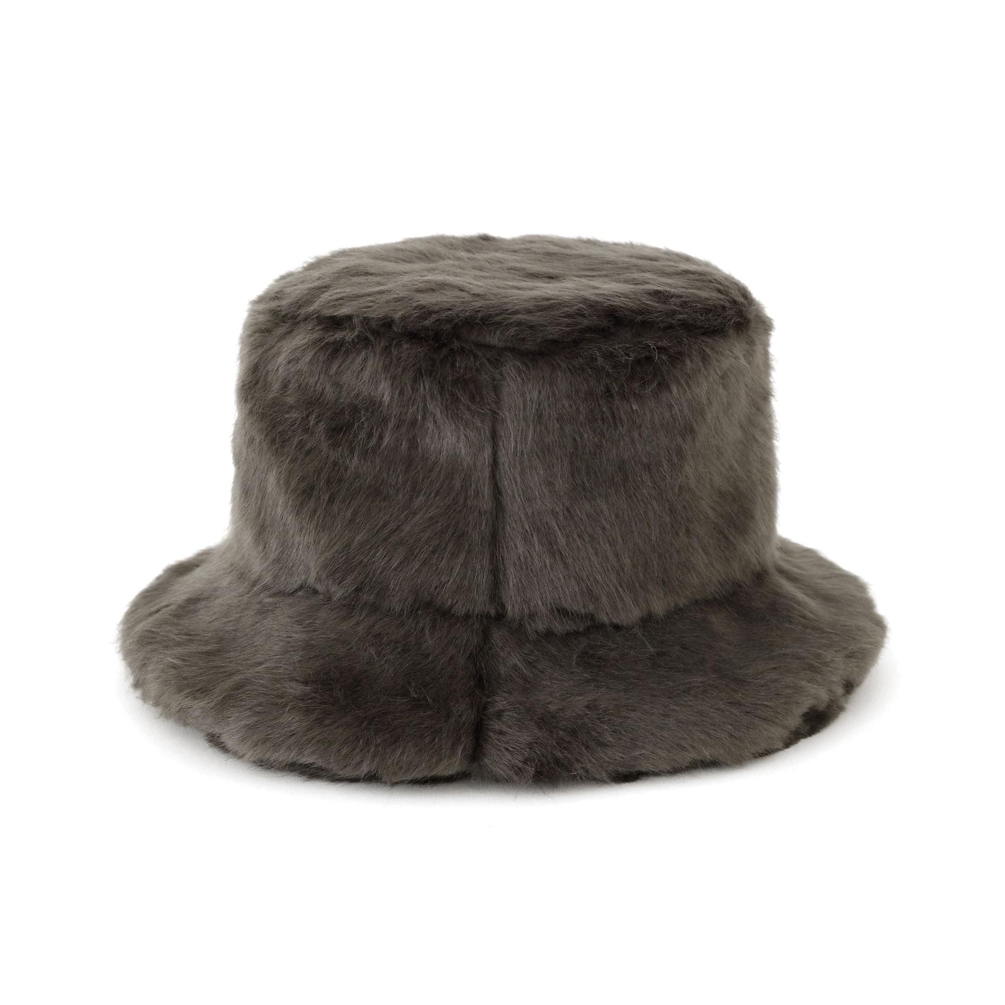 人造毛皮皮帽/深灰色× SO-SU-U十數 昆
