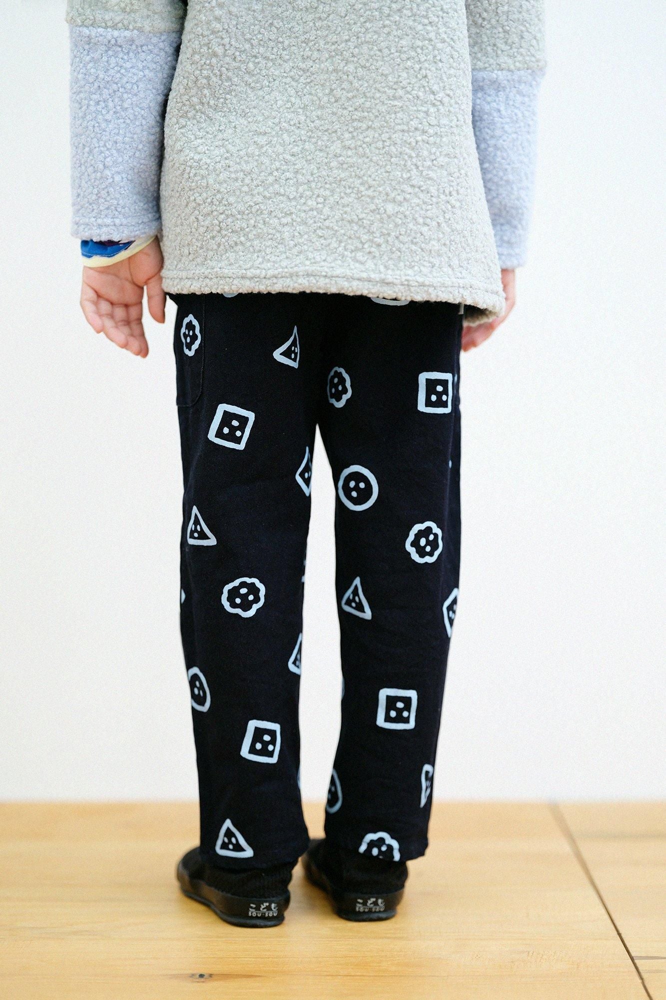 ●牛仔布 童裝長褲 三袋/靛藍染×大家一起玩吧