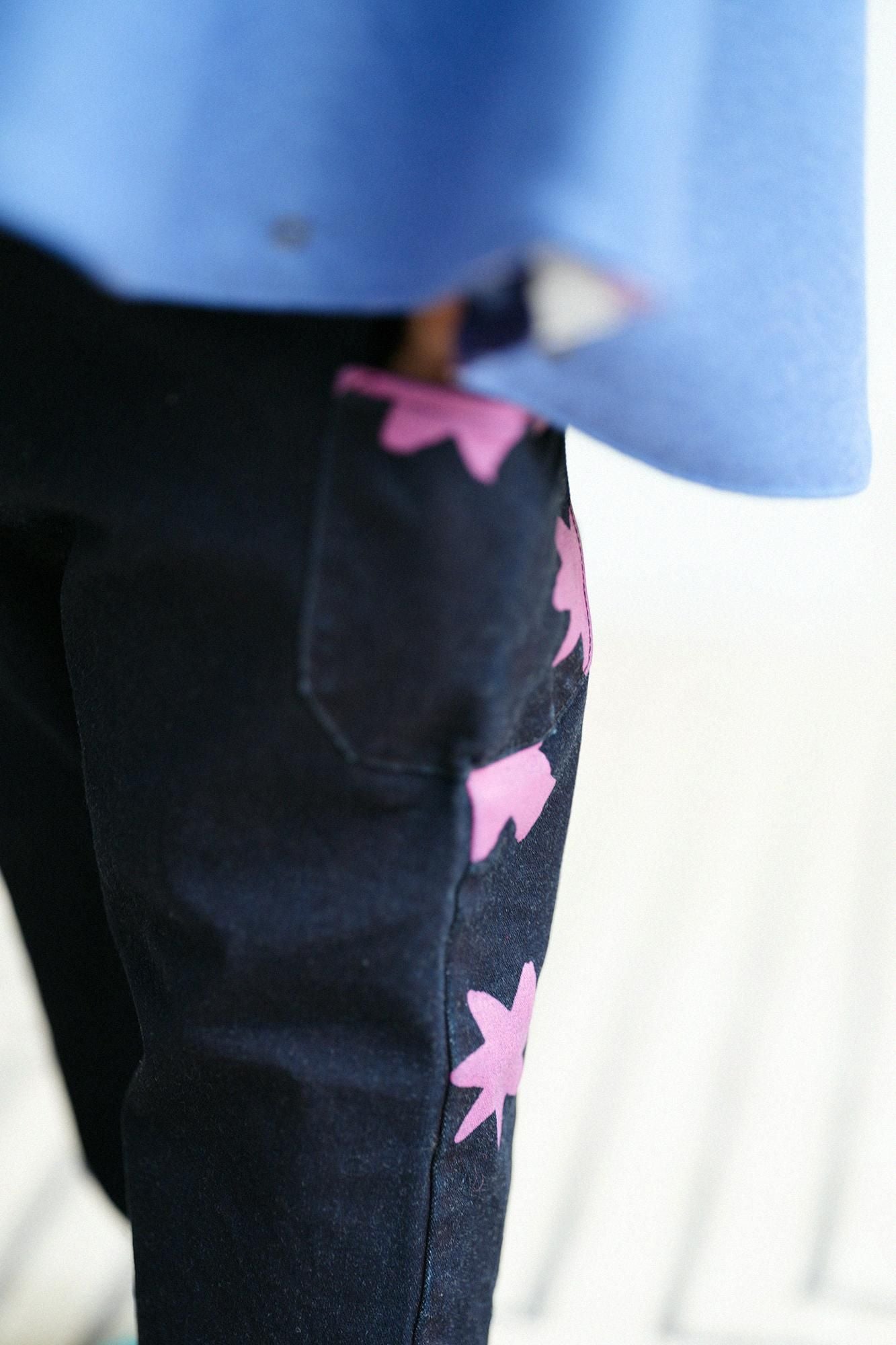 ● 데님 어린이몸뻬 Mitsuino/Indigo x Black Pachi