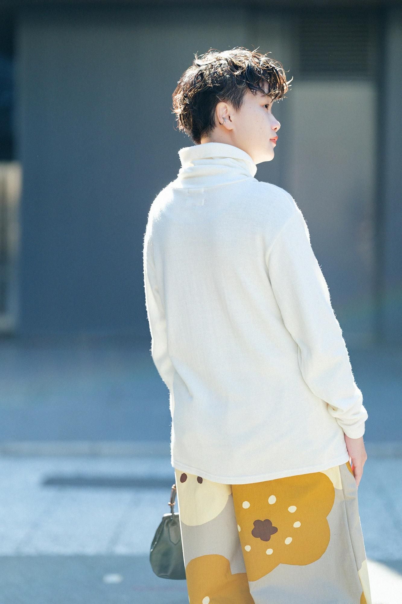 기모 소모 아미 에리마키지반/신선한 흰색 (키지로)