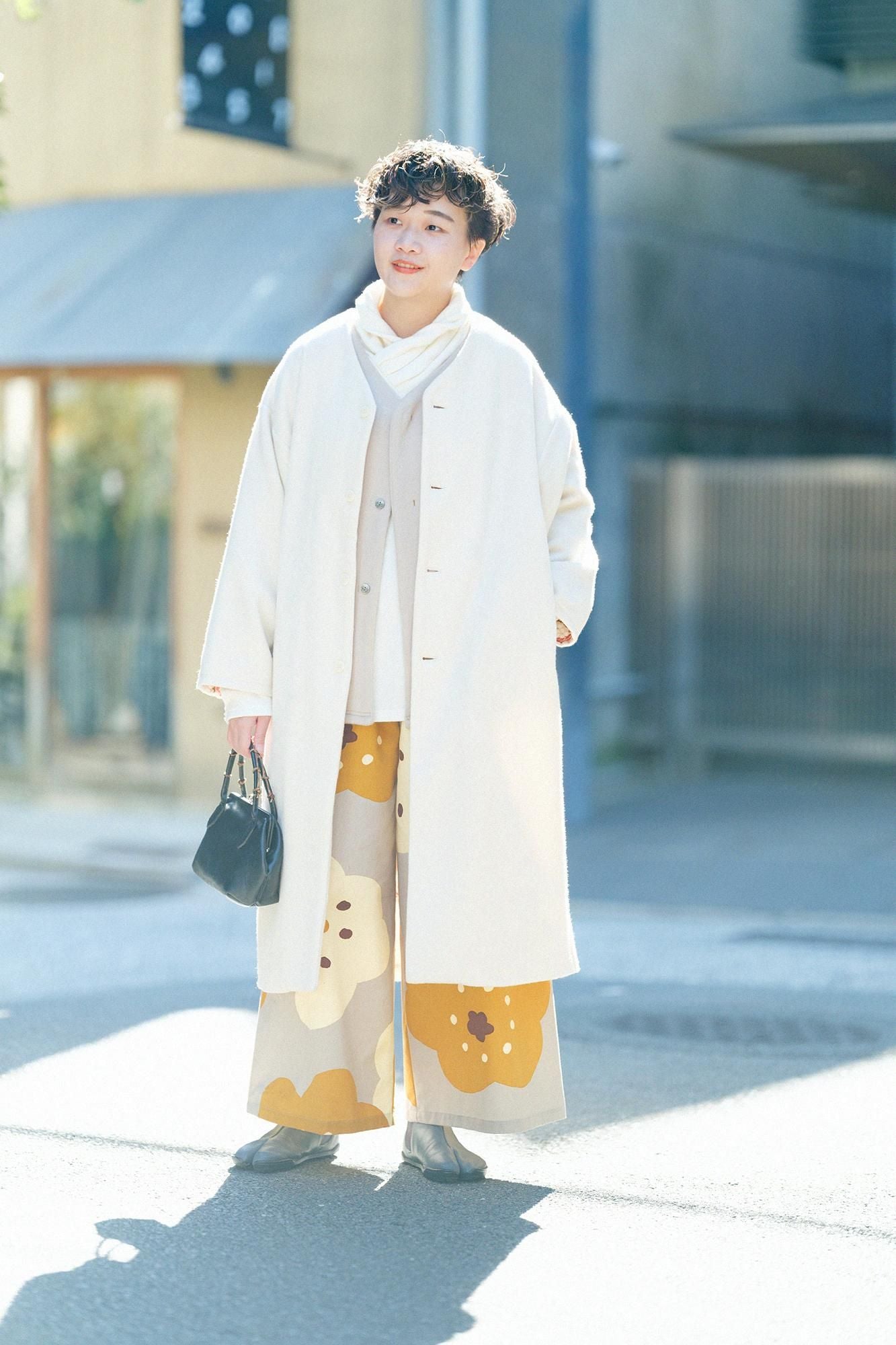 기모 소모 아미 에리마키지반/신선한 흰색 (키지로)