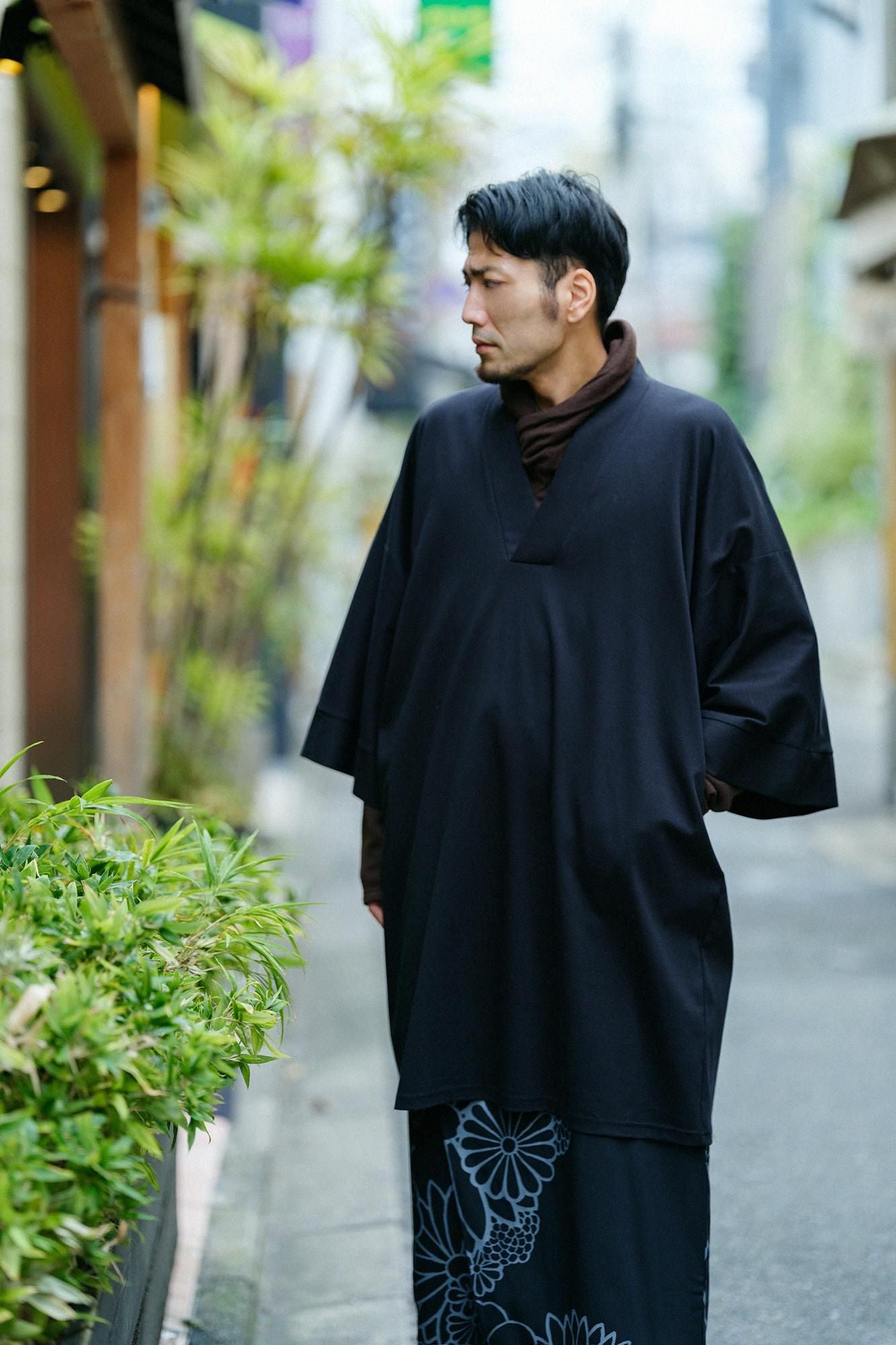 內起絨 梳毛針織 高領上衣/棕色