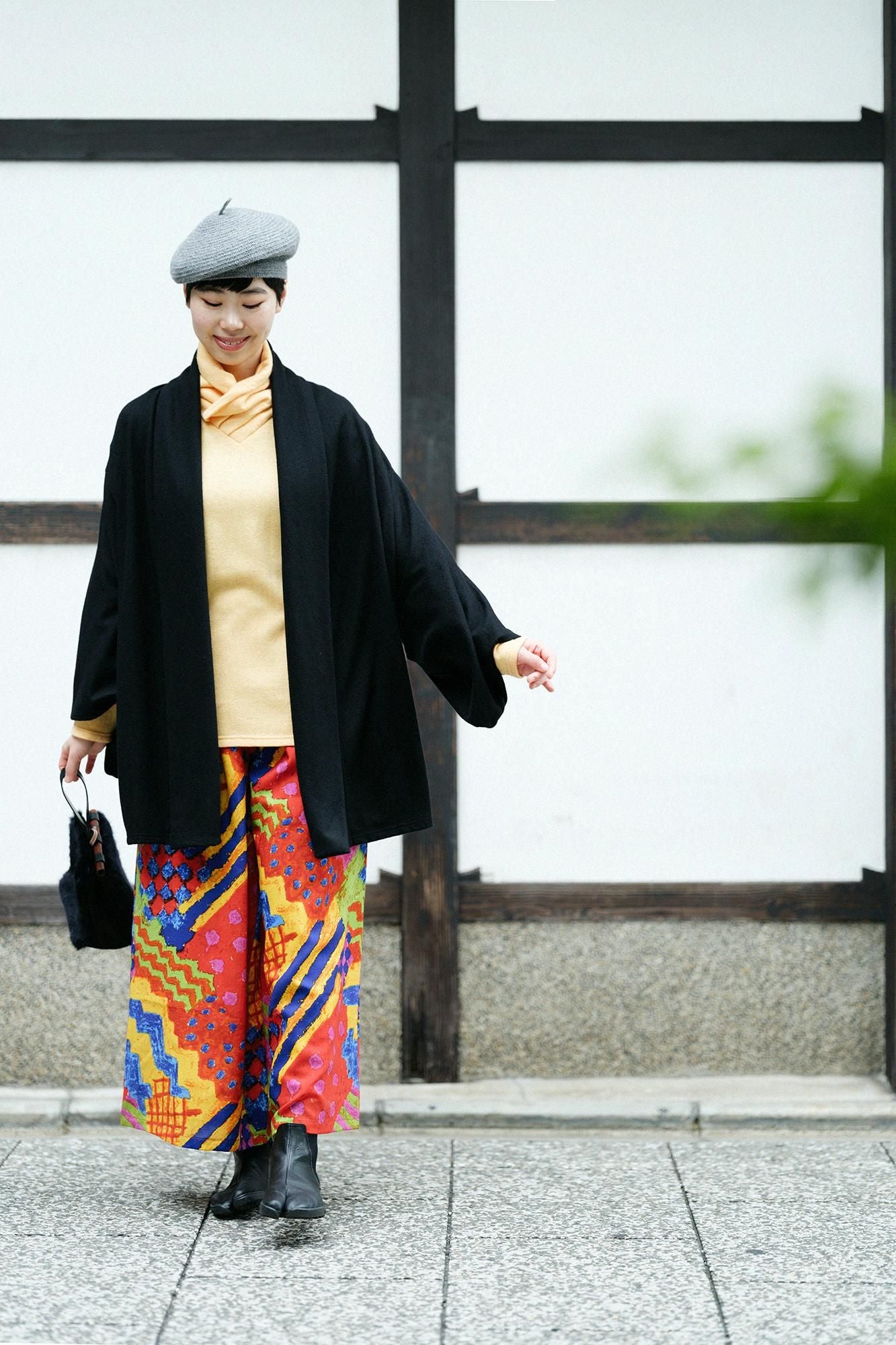 內起絨 梳毛針織 高領上衣/向日葵色