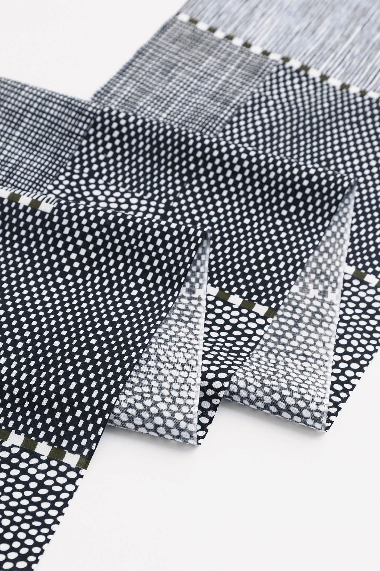 Textil nach Gewicht verkauft (Ise Momen tenugui)/Magasane Sumi schwarzes Moos (Sumikuro Nikoke) <50 cm>