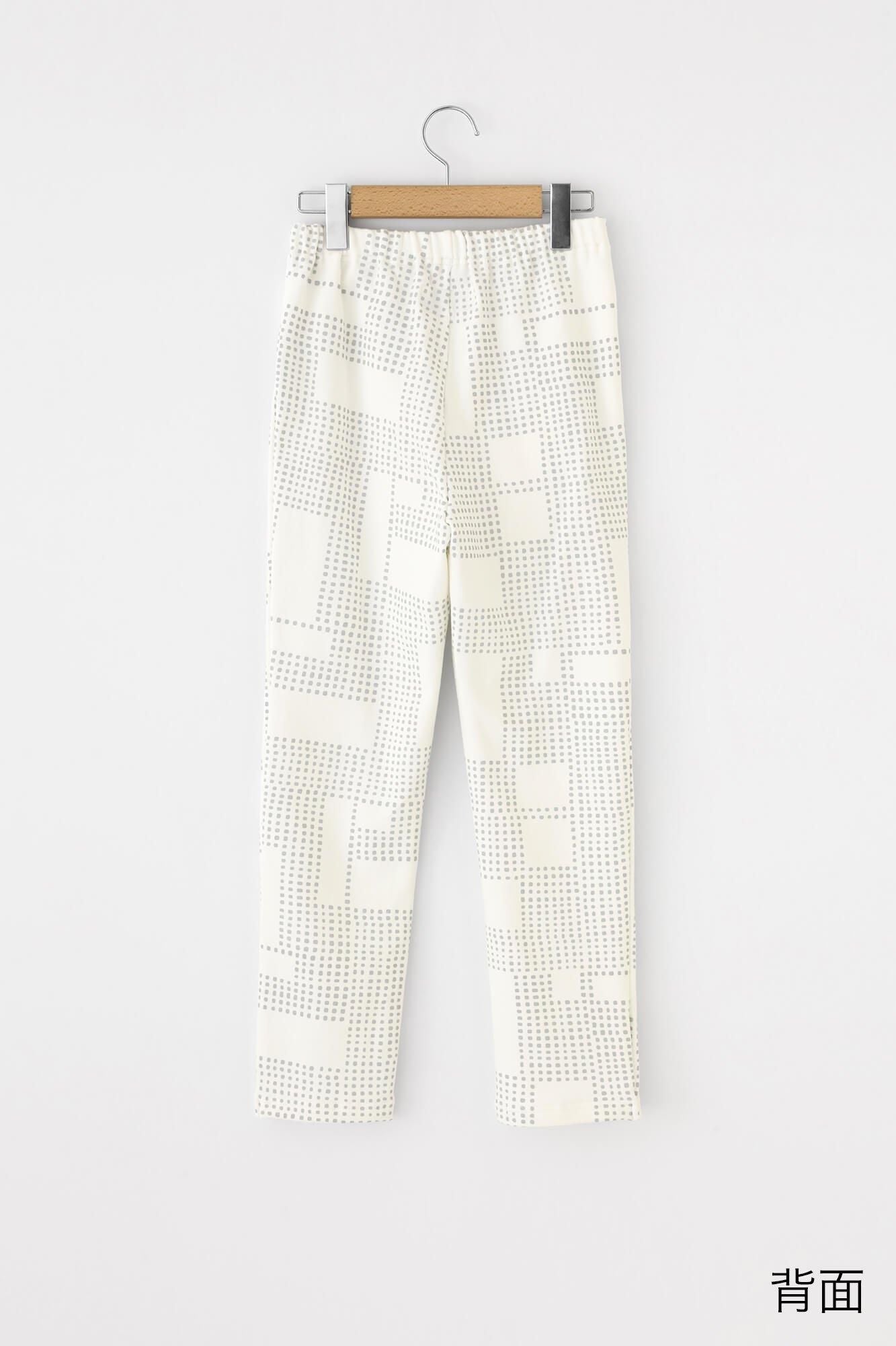 裏毛 窄版細腿褲/影 本白