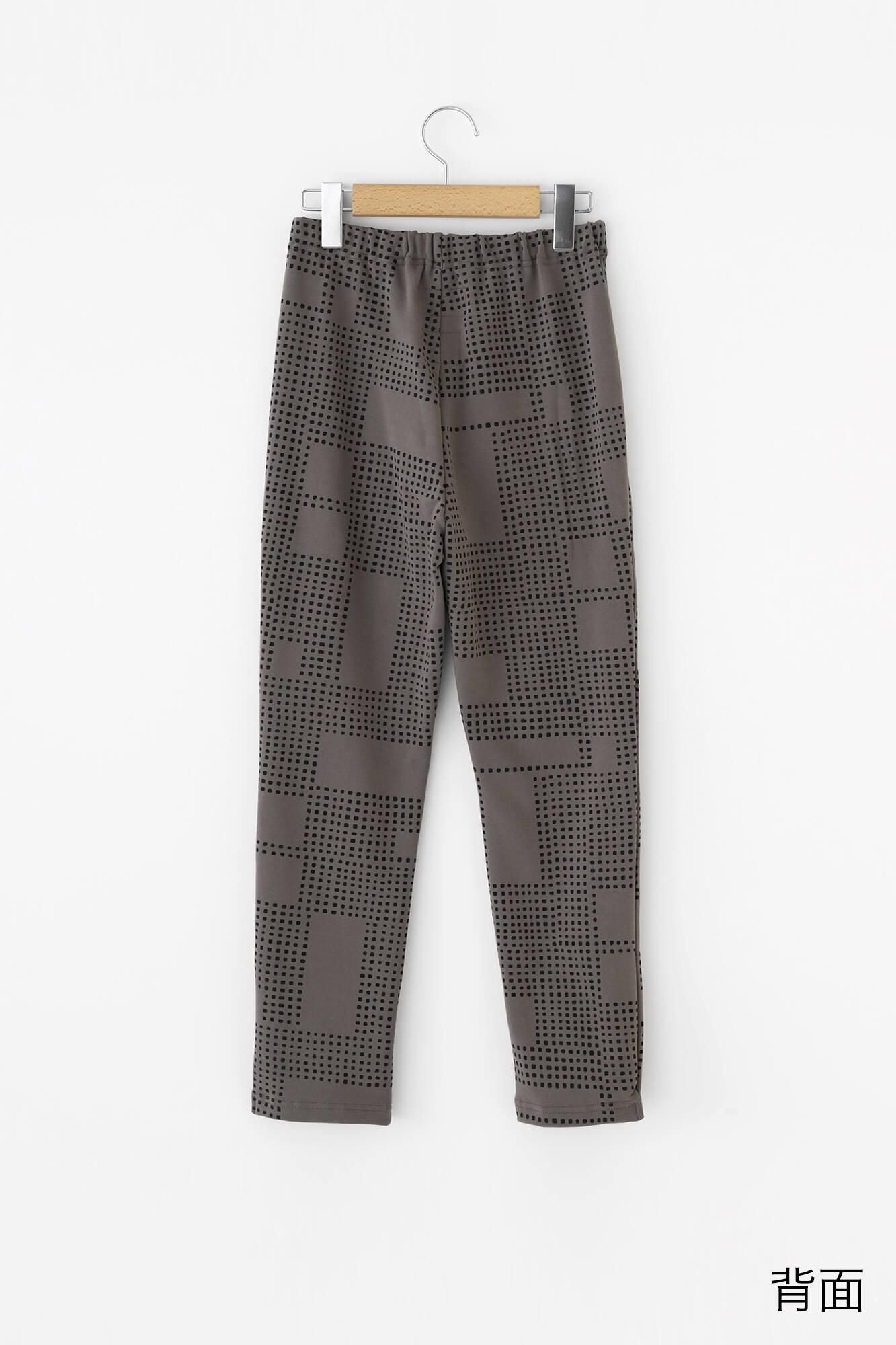 裏毛 窄版細腿褲/影 棕灰色