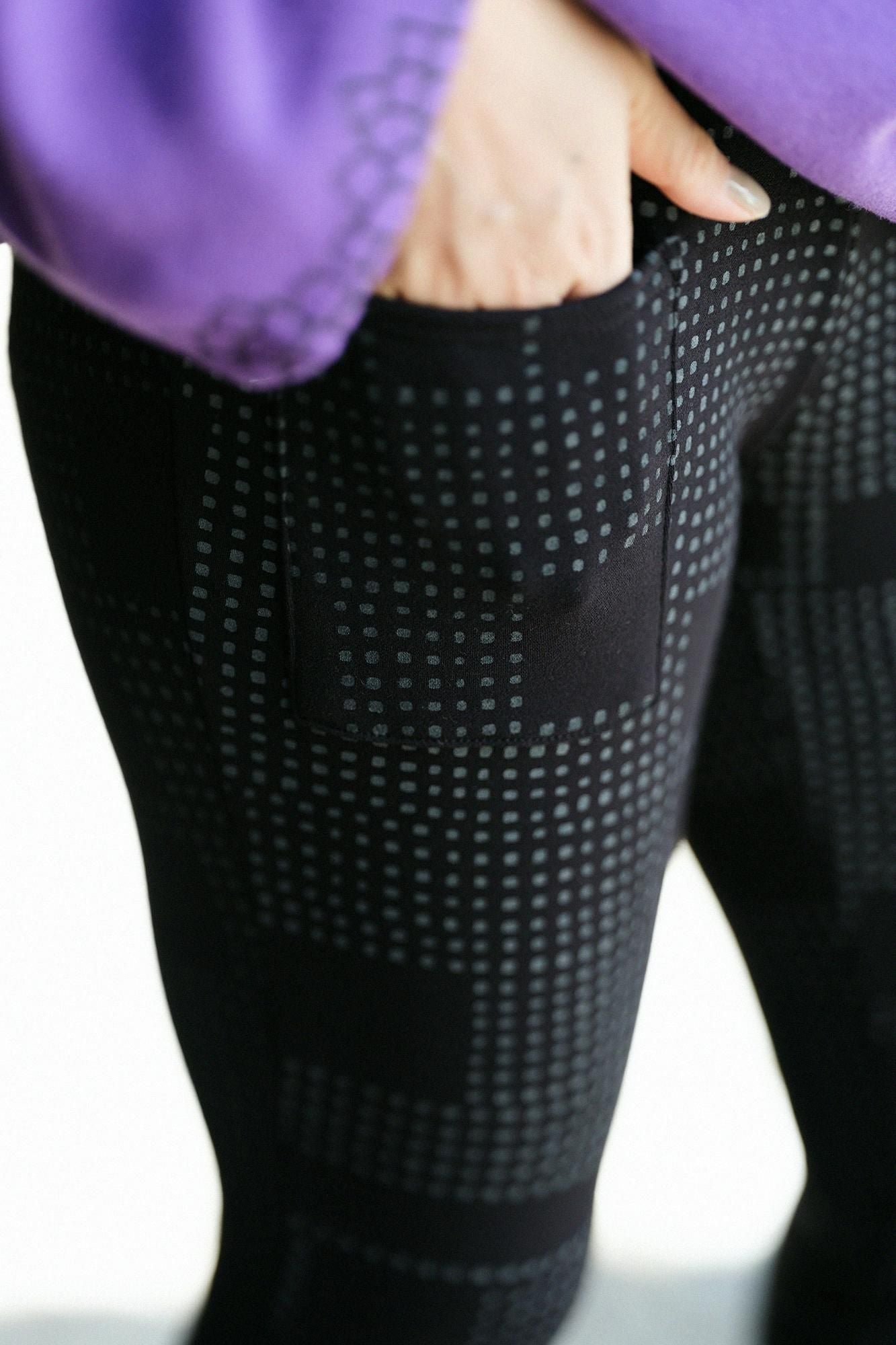 裏毛 窄版細腿褲/影 黑色