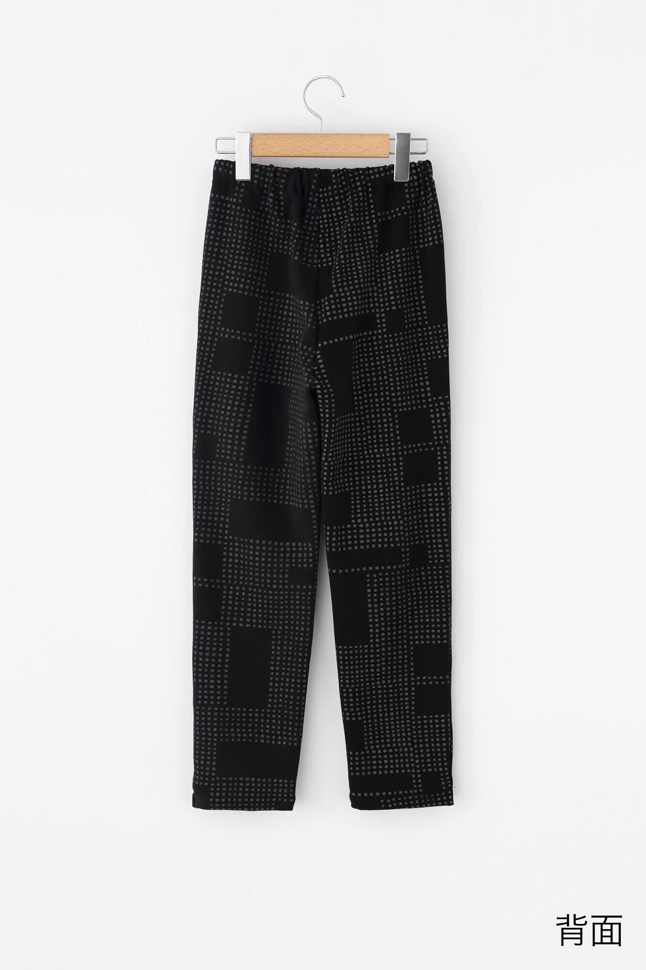 裏毛 窄版細腿褲/影 黑色