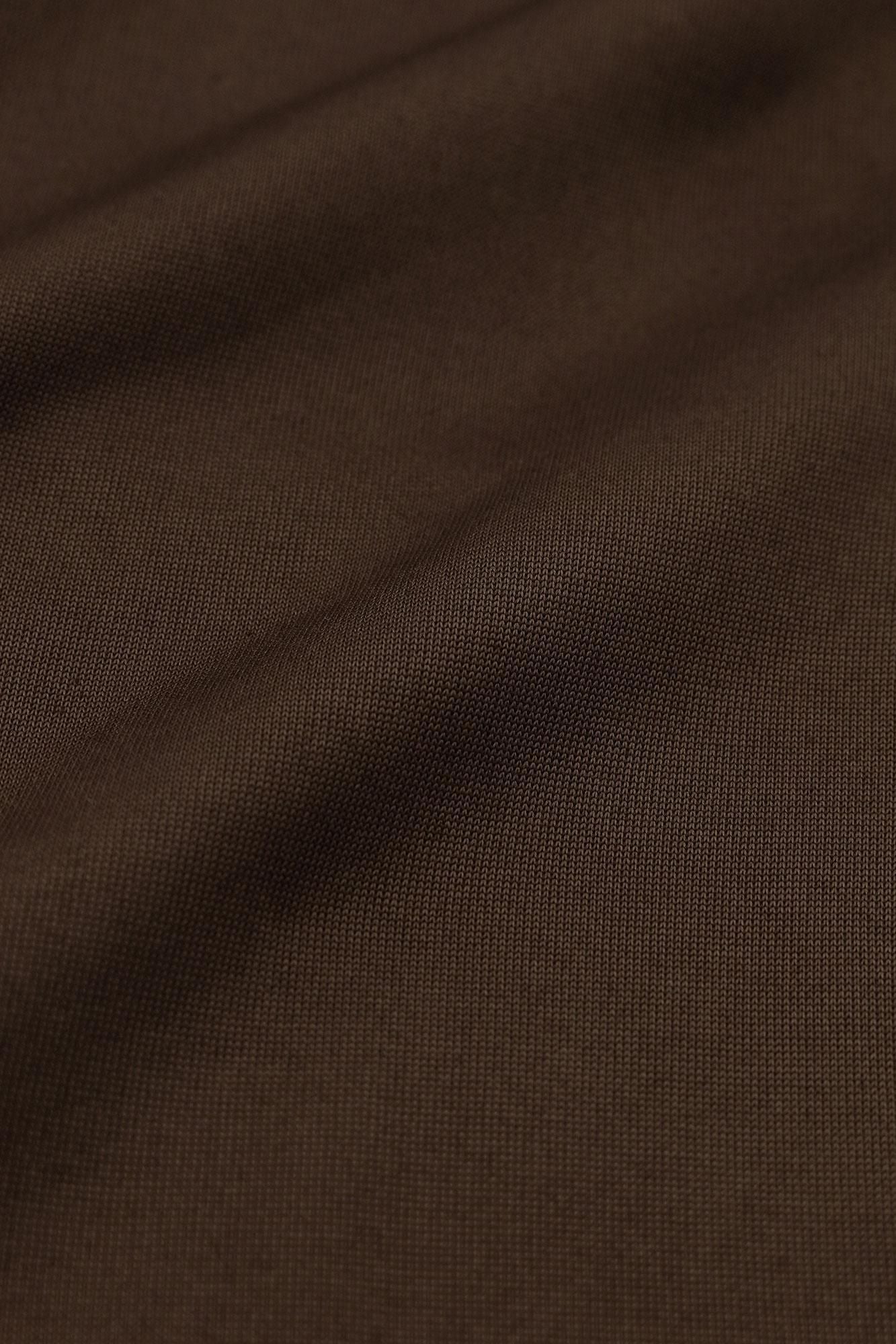 內起絨針織窄版細腿褲/棕色