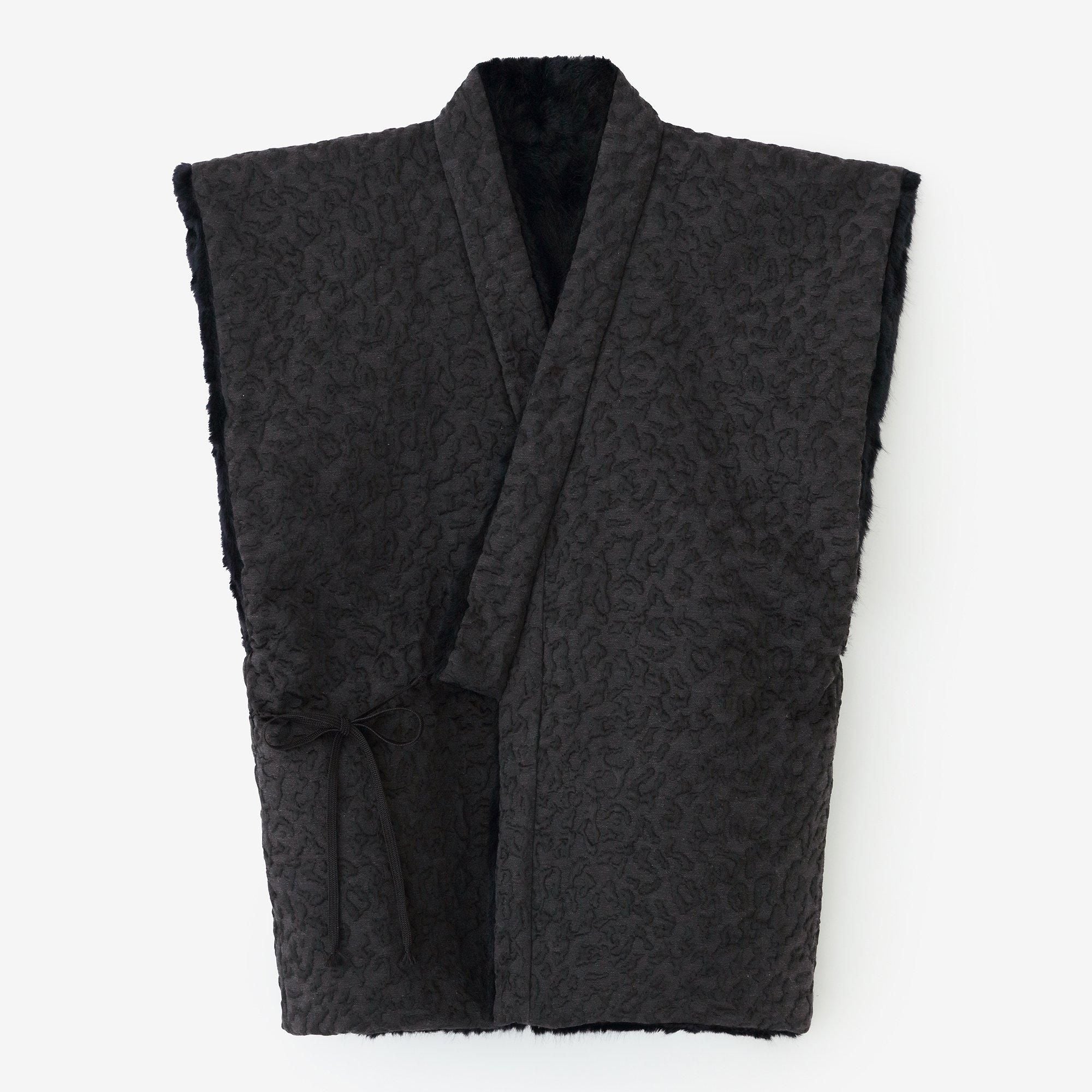 Jacar Fuukure编织X人造皮草肩部服装可逆 /湿羽毛颜色(不锈钢)