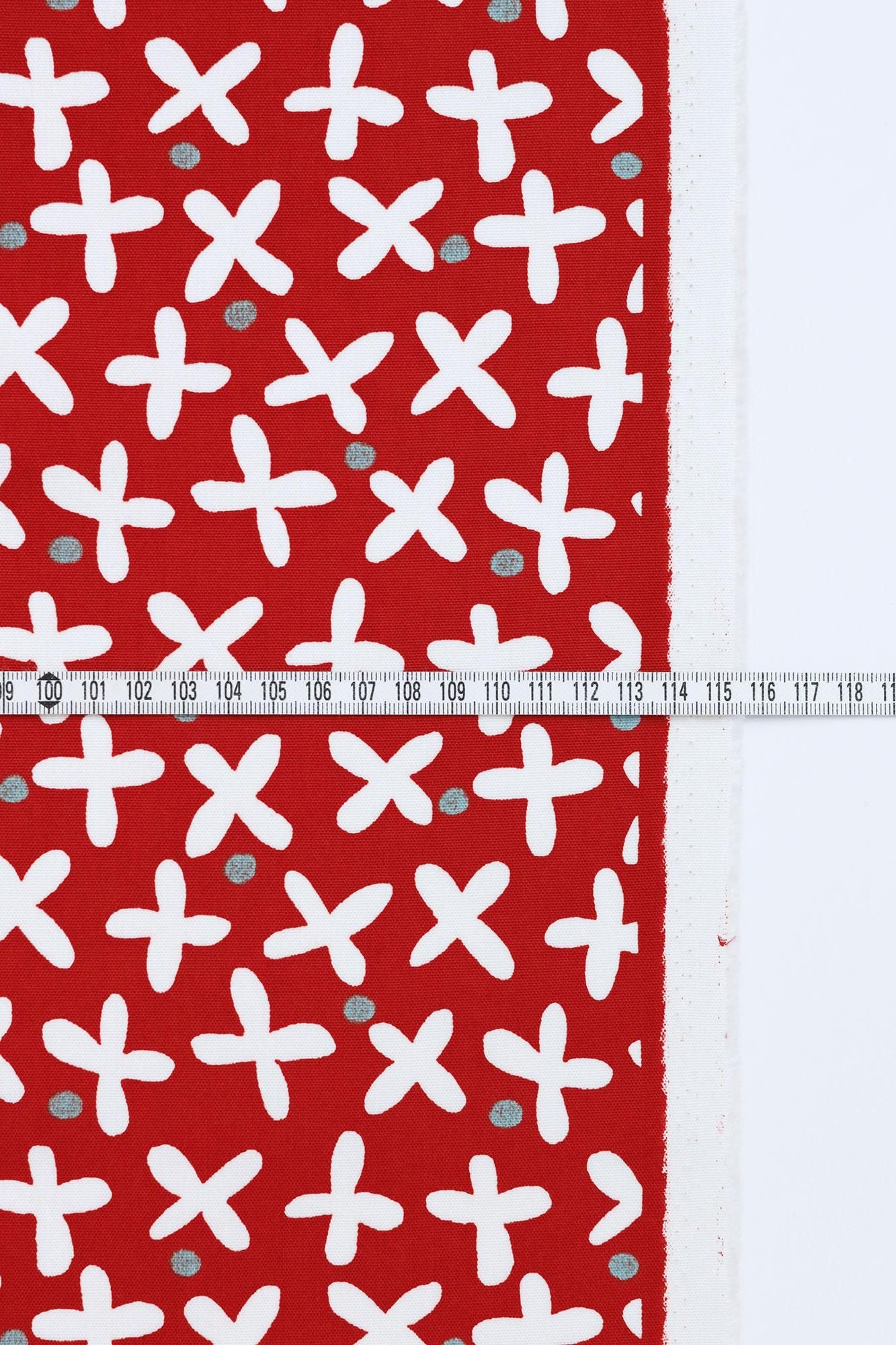 【40%OFF】瑕疵品布料特價12號帆布蘿蔔草 小< >/深紅色