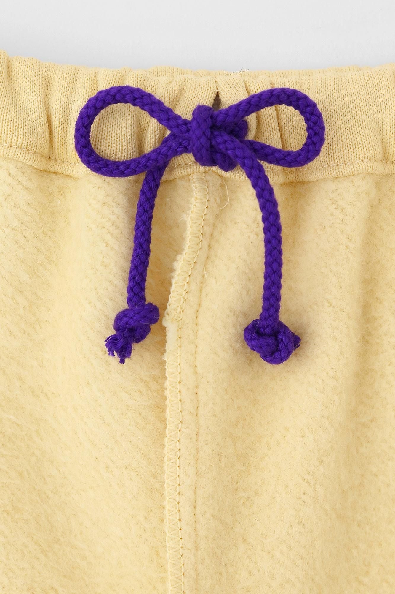 內起絨童裝長褲三袋● /淺黃色