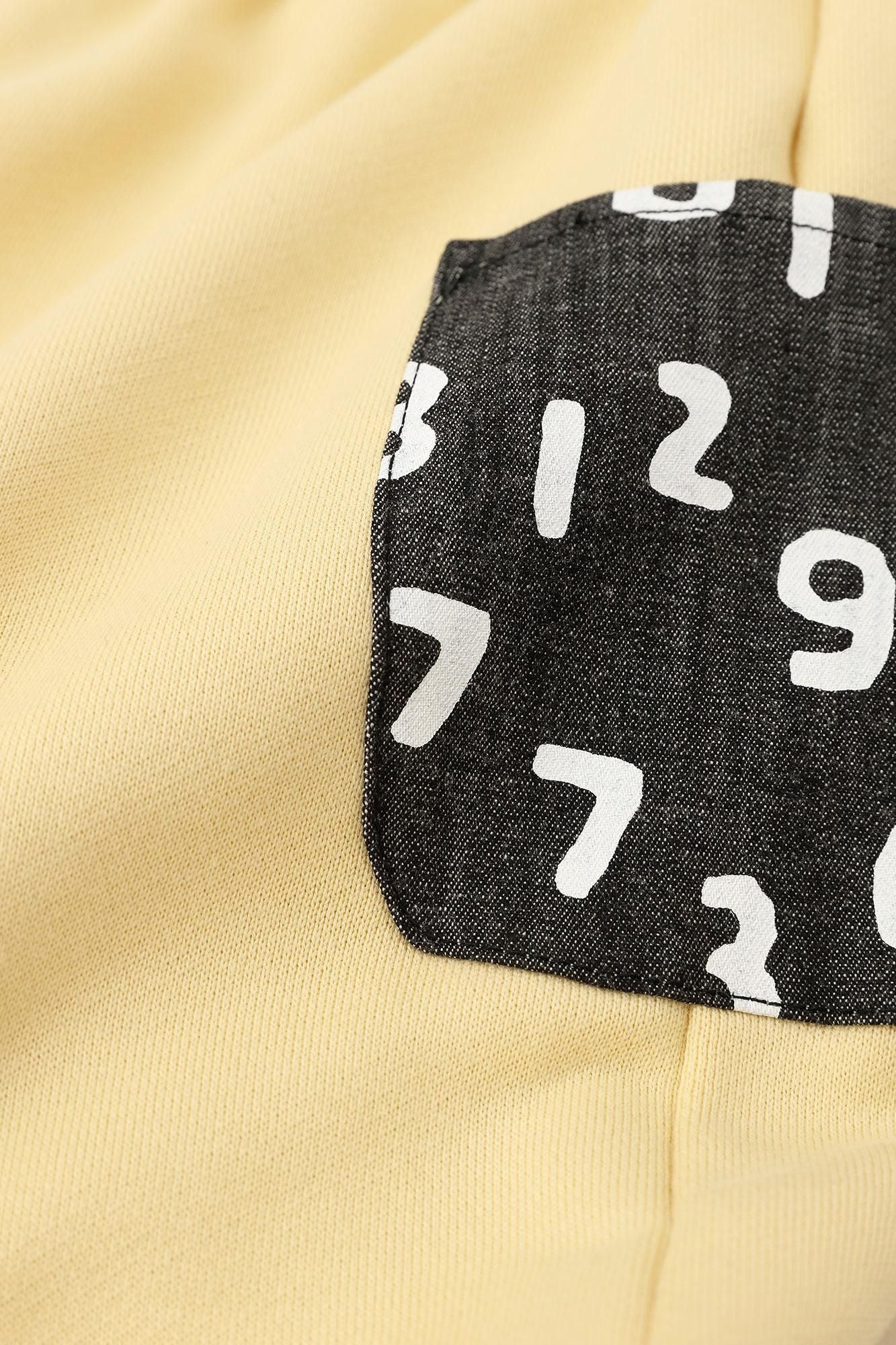 內起絨童裝長褲三袋● /淺黃色