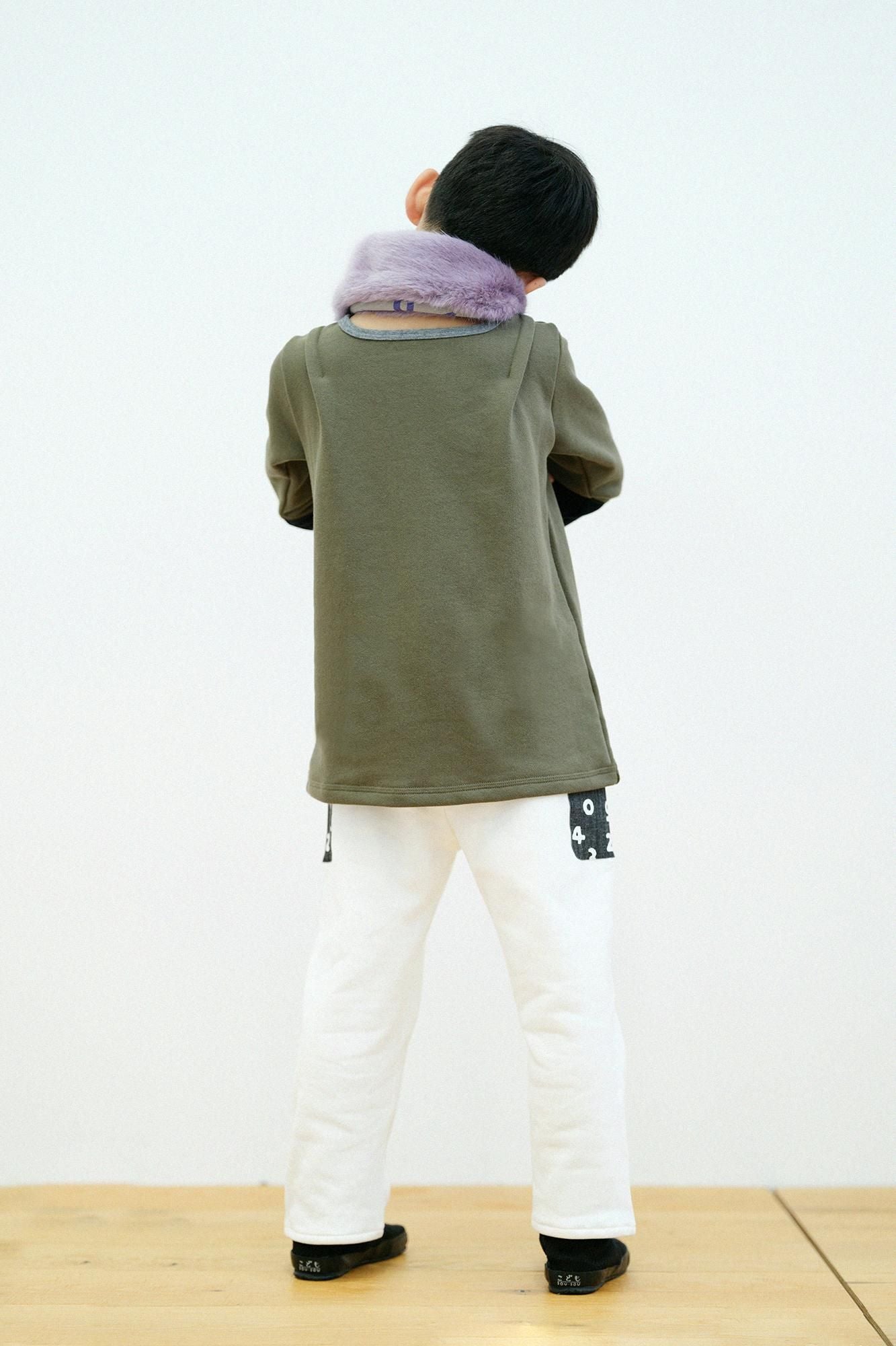 內起絨童裝長褲三袋● /純白