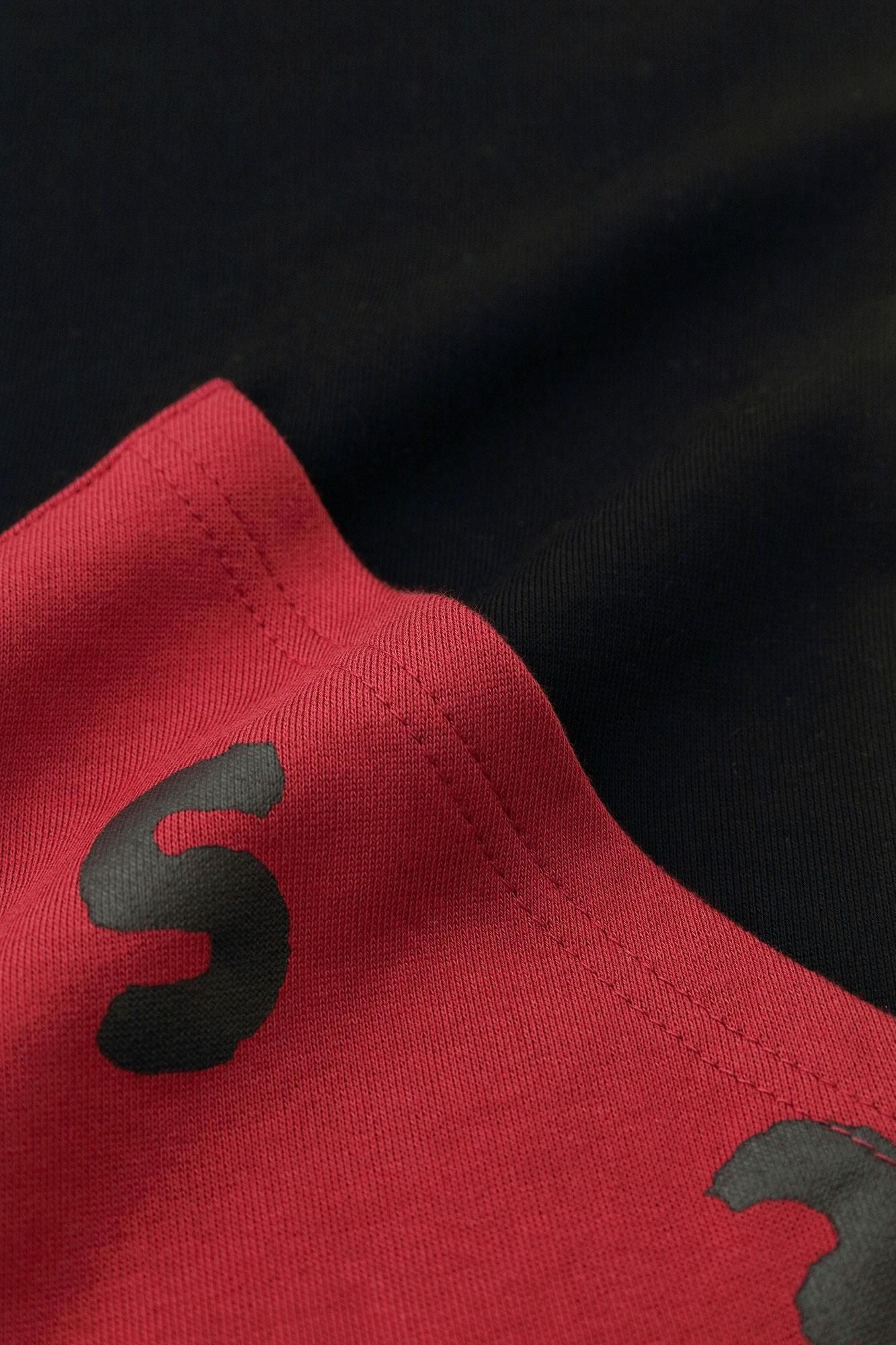 Fleece Boat Neck Sweat Shirt/Black×SO-SU-U