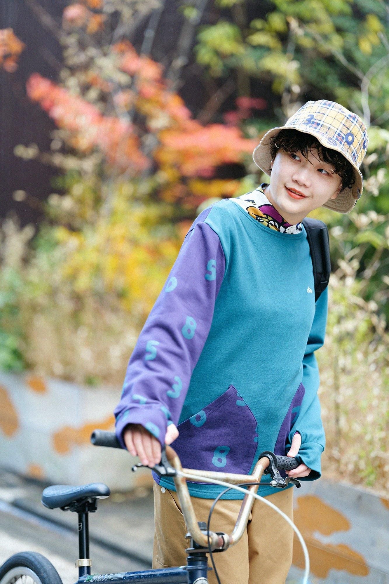 Fleece Boat Neck Sweat Shirt/Viridian Green×SO-SU-U