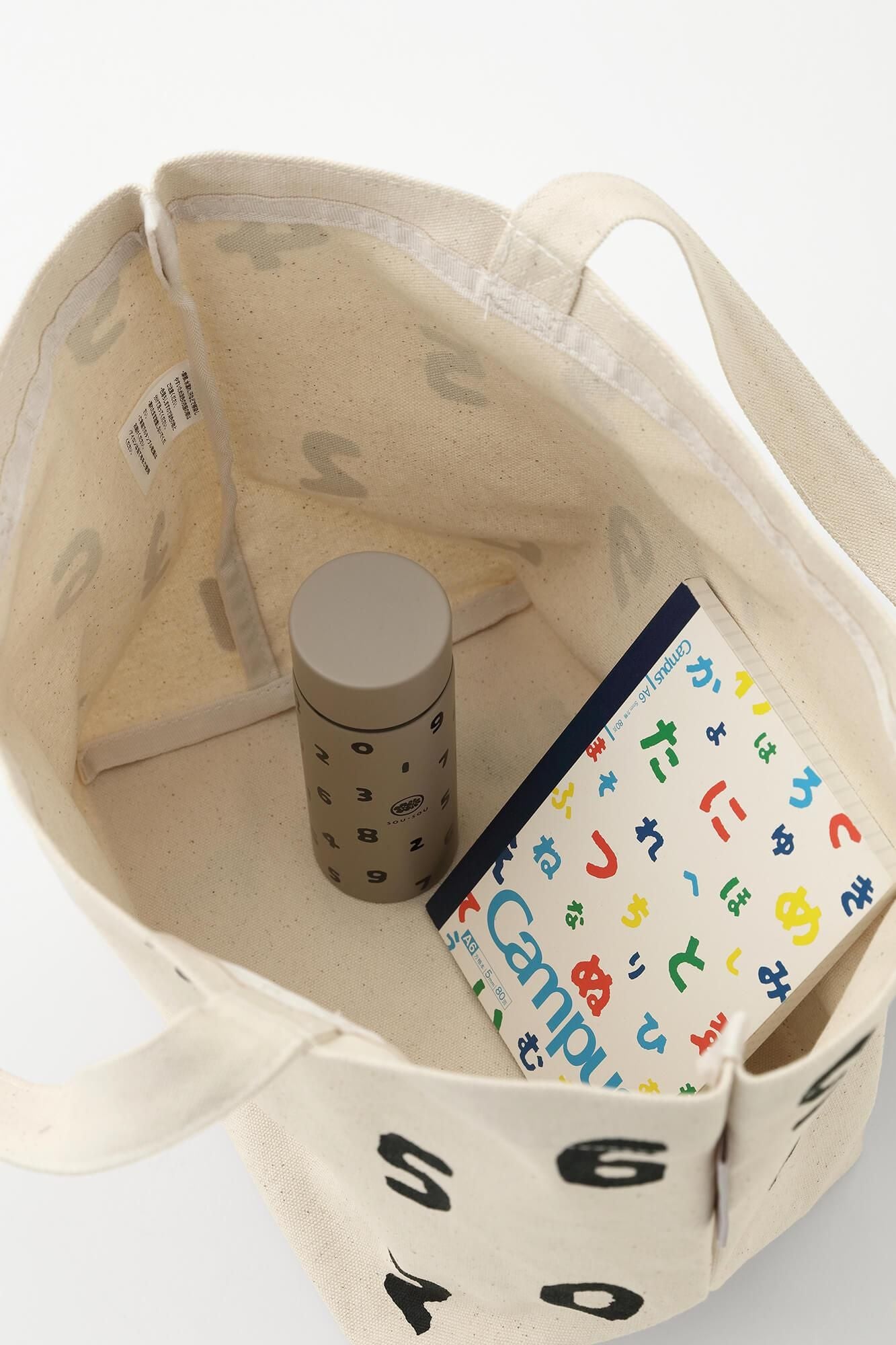 PROMOTION キャンバストートS/SO-SU-U 生成(きなり)×濡羽色(ぬればいろ)