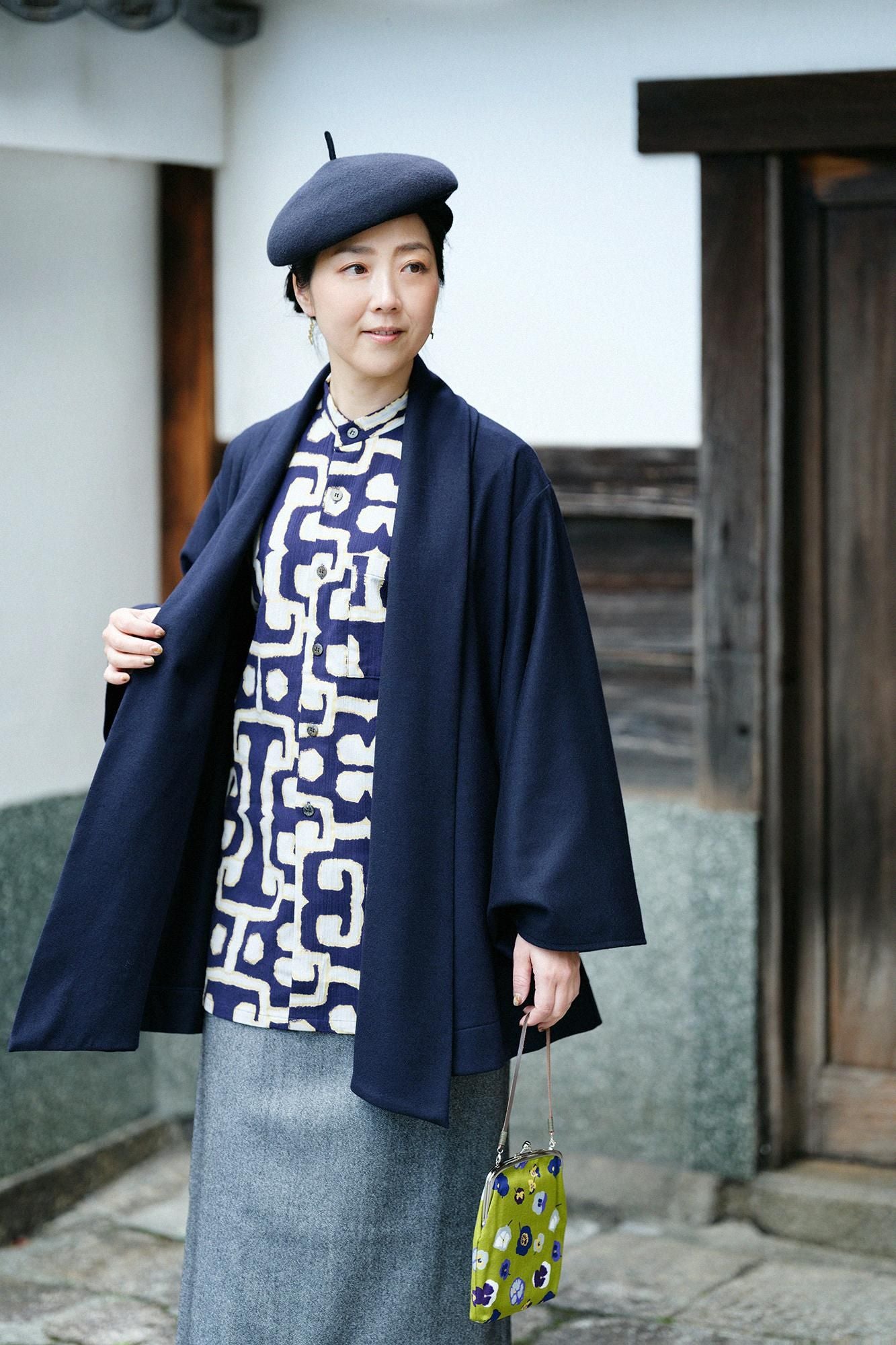 スーパー100'sウール 小袖蘭陀(こそでらんだ)/深紺(しんこん)