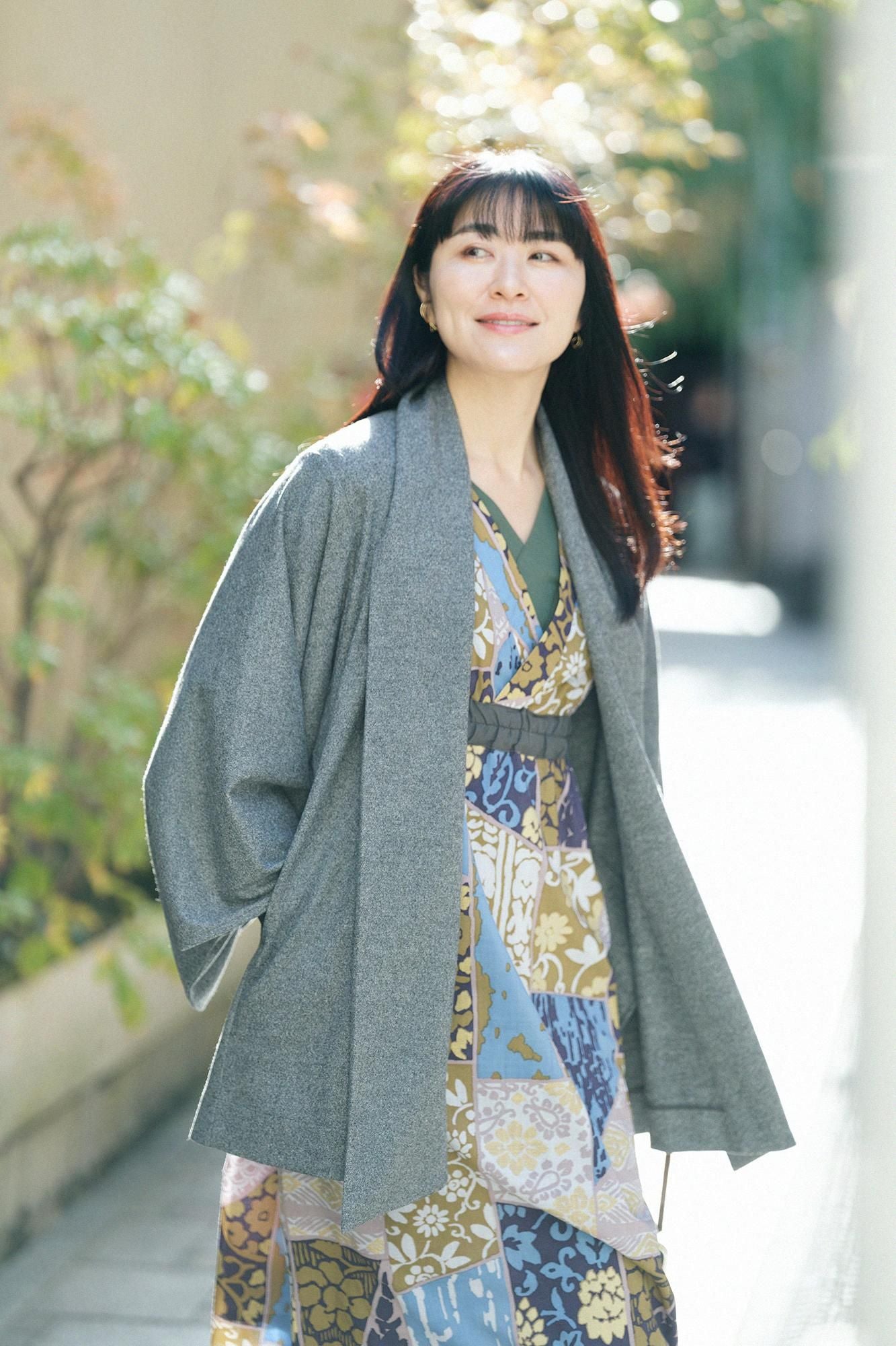 スーパー100'sウール 小袖蘭陀(こそでらんだ)/杢墨(もくずみ)