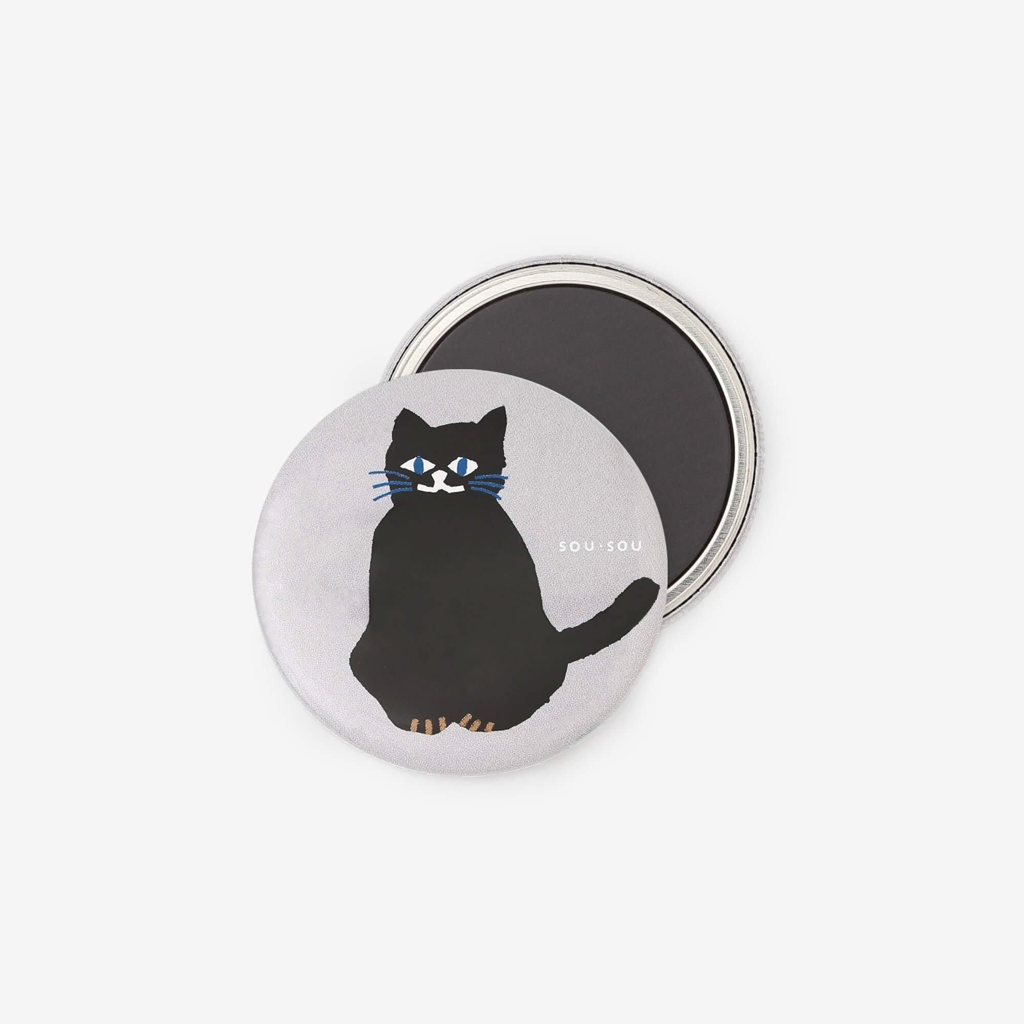SOU・SOU × PHP Institute Badge Magnet (Round) / Cat