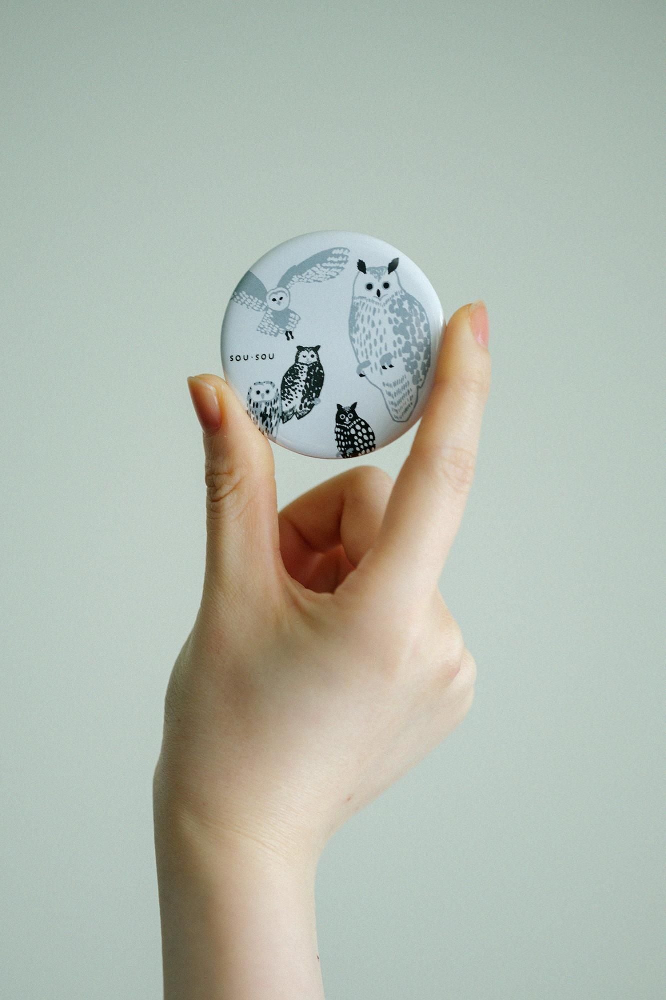 SOU・SOU×PHP Institute Dosenmagnet (rund)/Eule