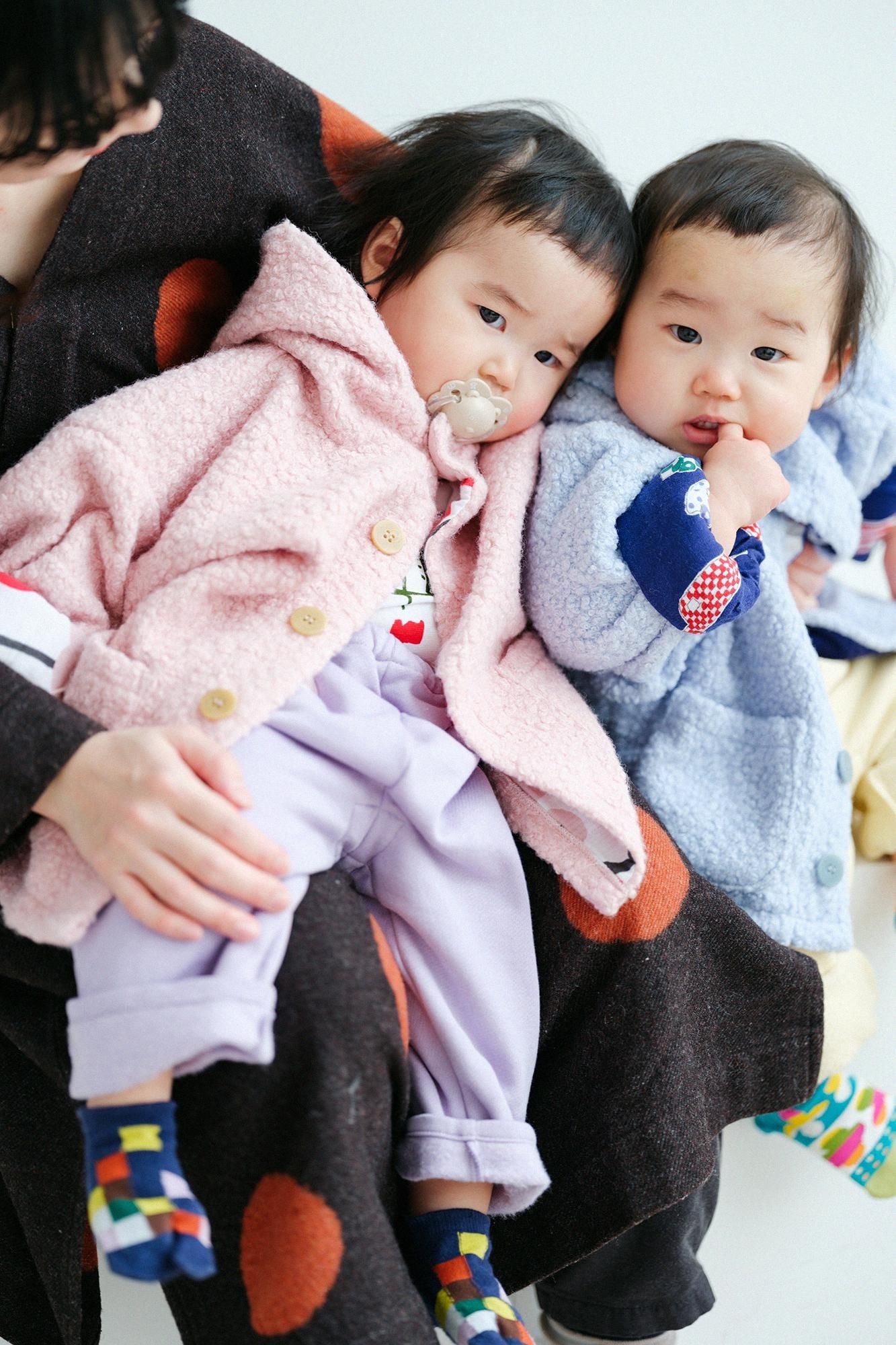 ●보아 주코어린이 모지리 소데/분홍색×분홍색 분홍색