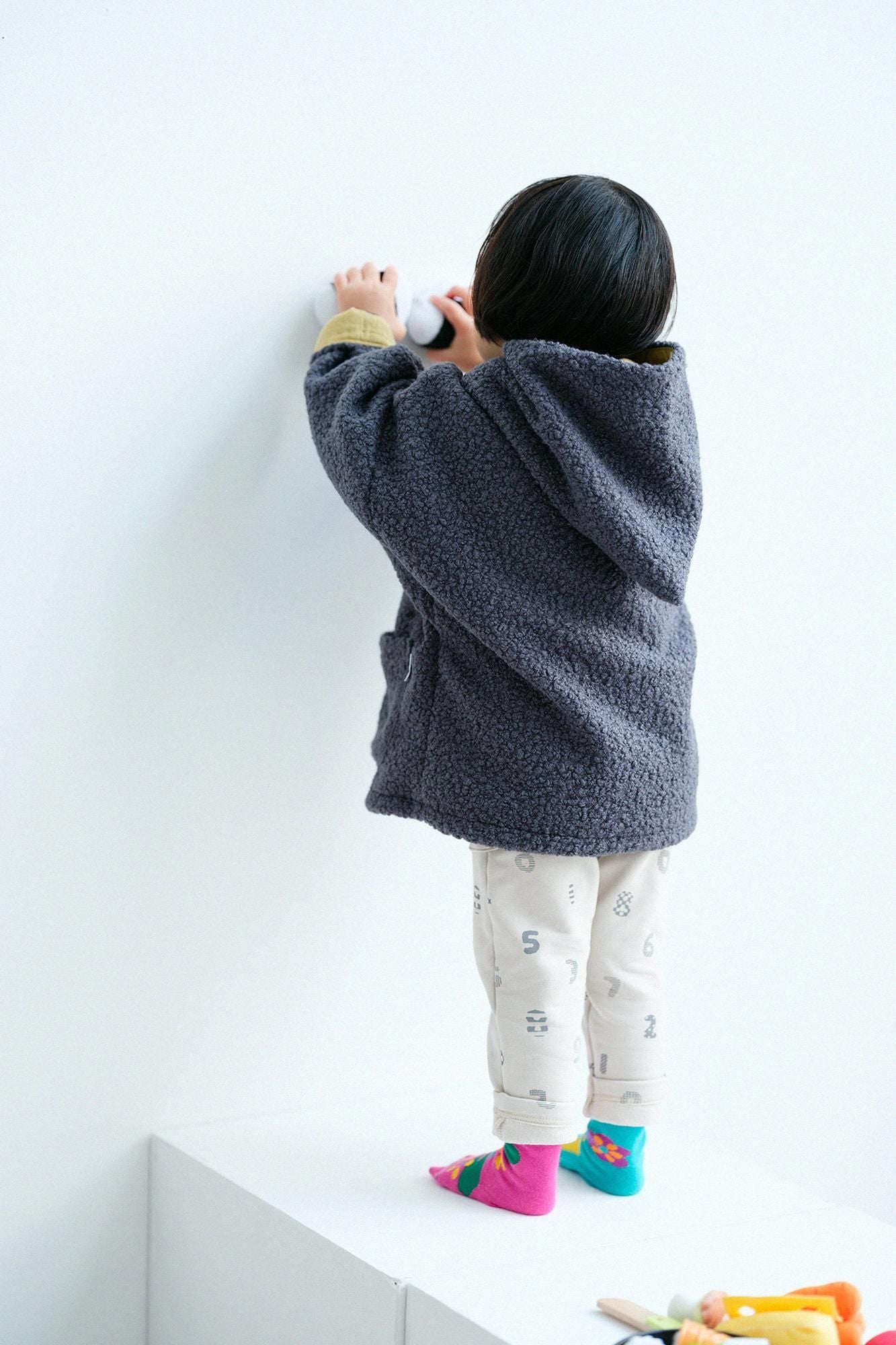 ●Boa-Kapuzen-Langarmshirt für Kinder/Koihai x Reisball