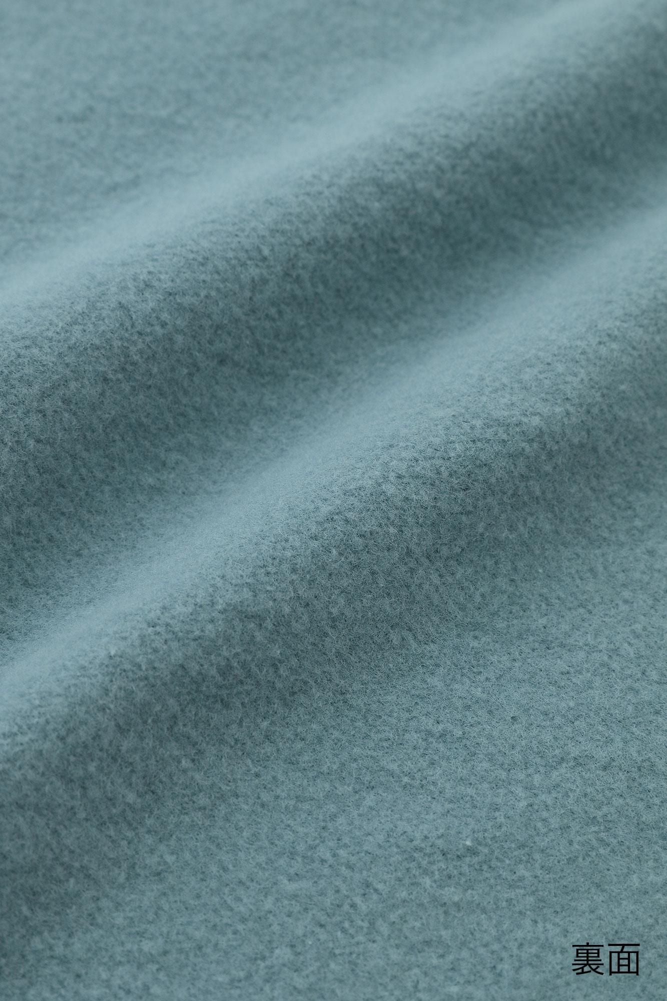 ●內起絨圓弧袖上衣/SO-SU-U 十數 藍綠色